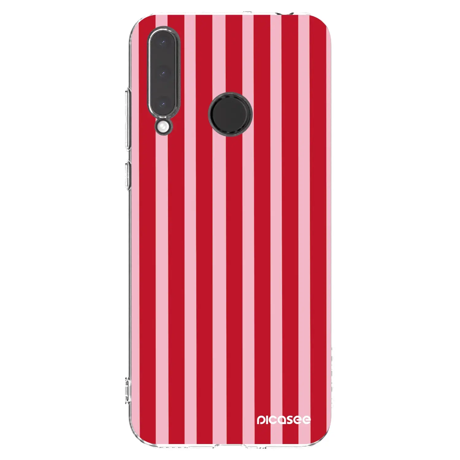Silikonový průhledný obal pro Honor 20 Lite - Lines red
