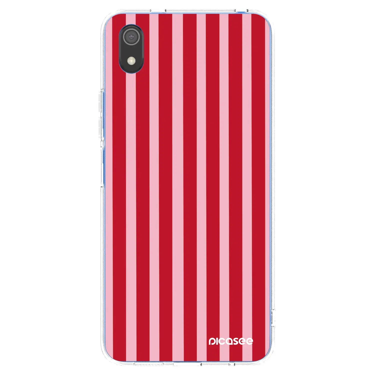 Silikonový průhledný obal pro Xiaomi Redmi 7A - Lines red