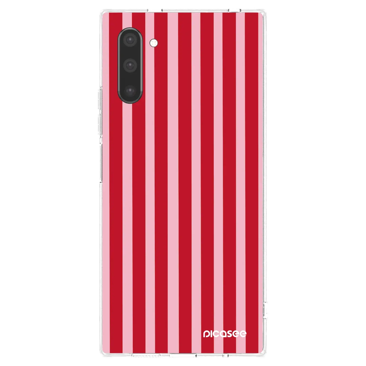 Silikonový průhledný obal pro Samsung Galaxy Note 10 N970F - Lines red