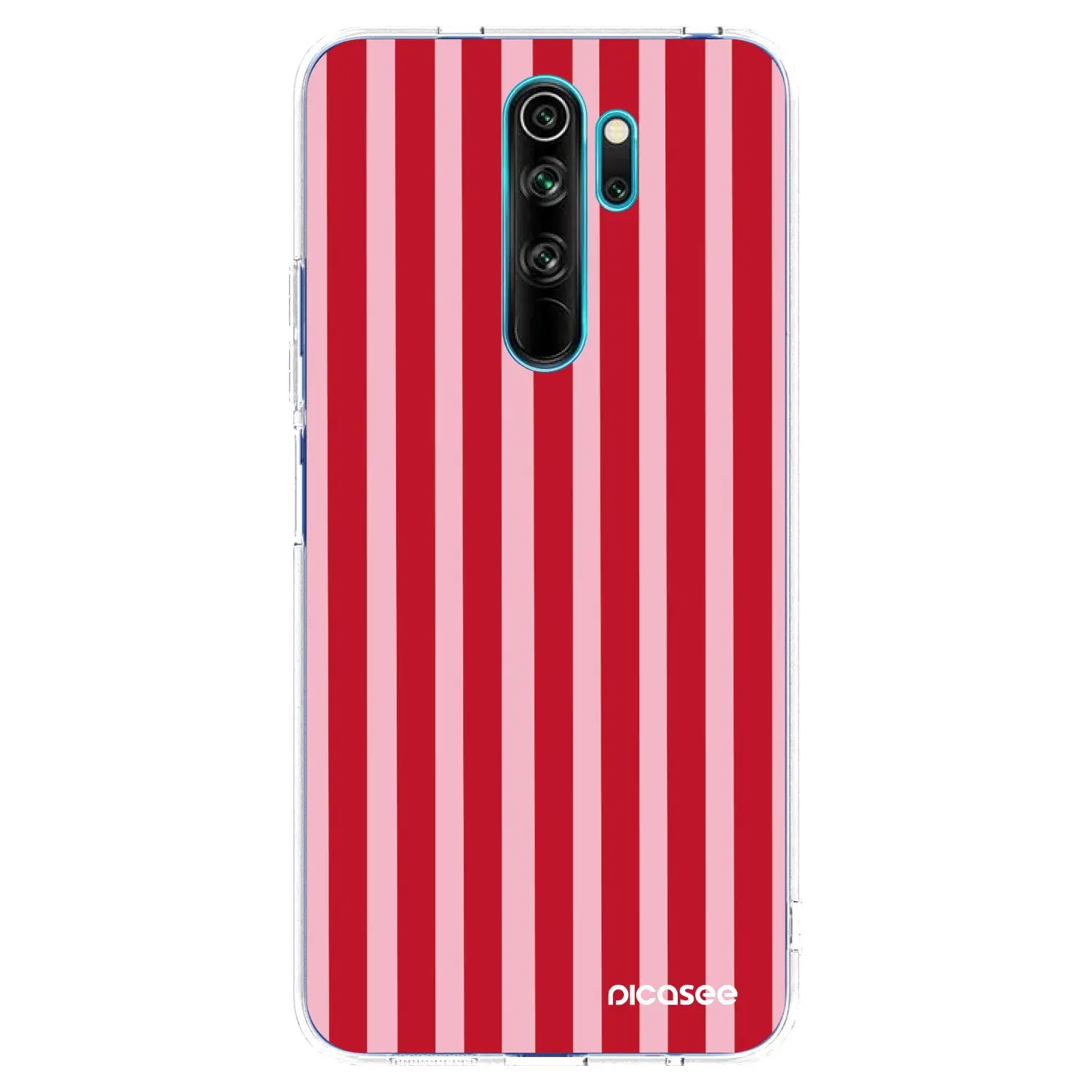 Silikonový průhledný obal pro Xiaomi Redmi Note 8 Pro - Lines red