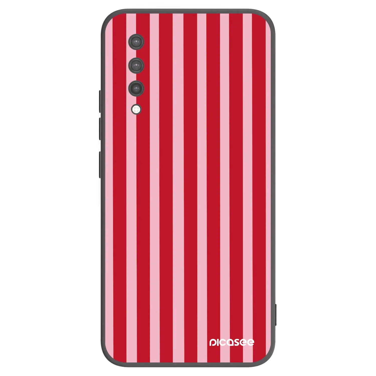 Silikonový černý obal pro Xiaomi Mi 9 Lite - Lines red