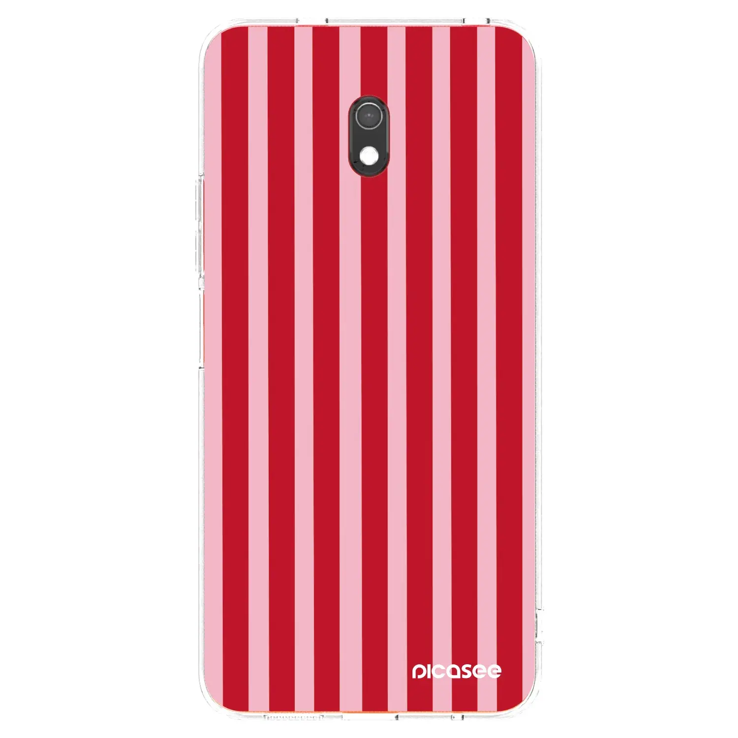 Silikonový průhledný obal pro Xiaomi Redmi 8A - Lines red