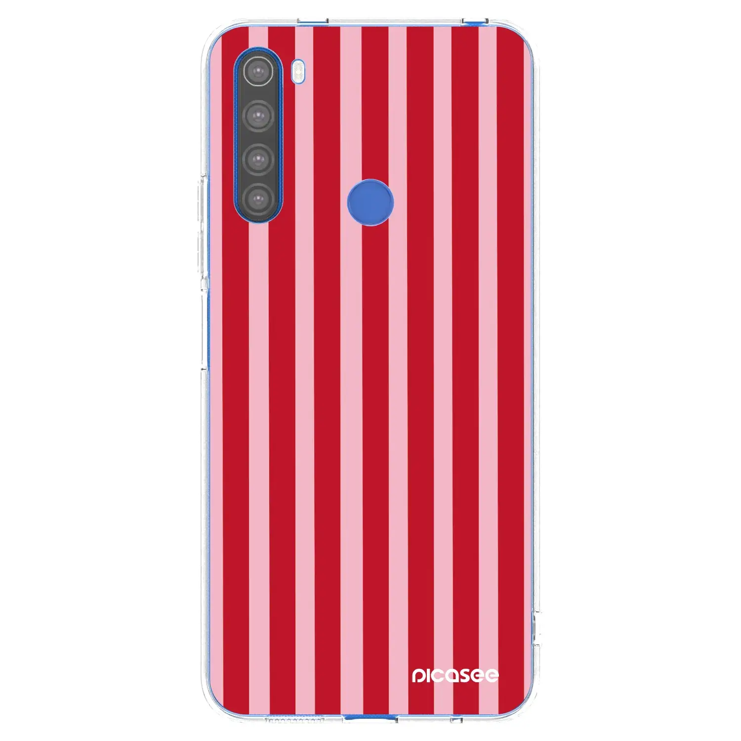Silikonový průhledný obal pro Xiaomi Redmi Note 8T - Lines red