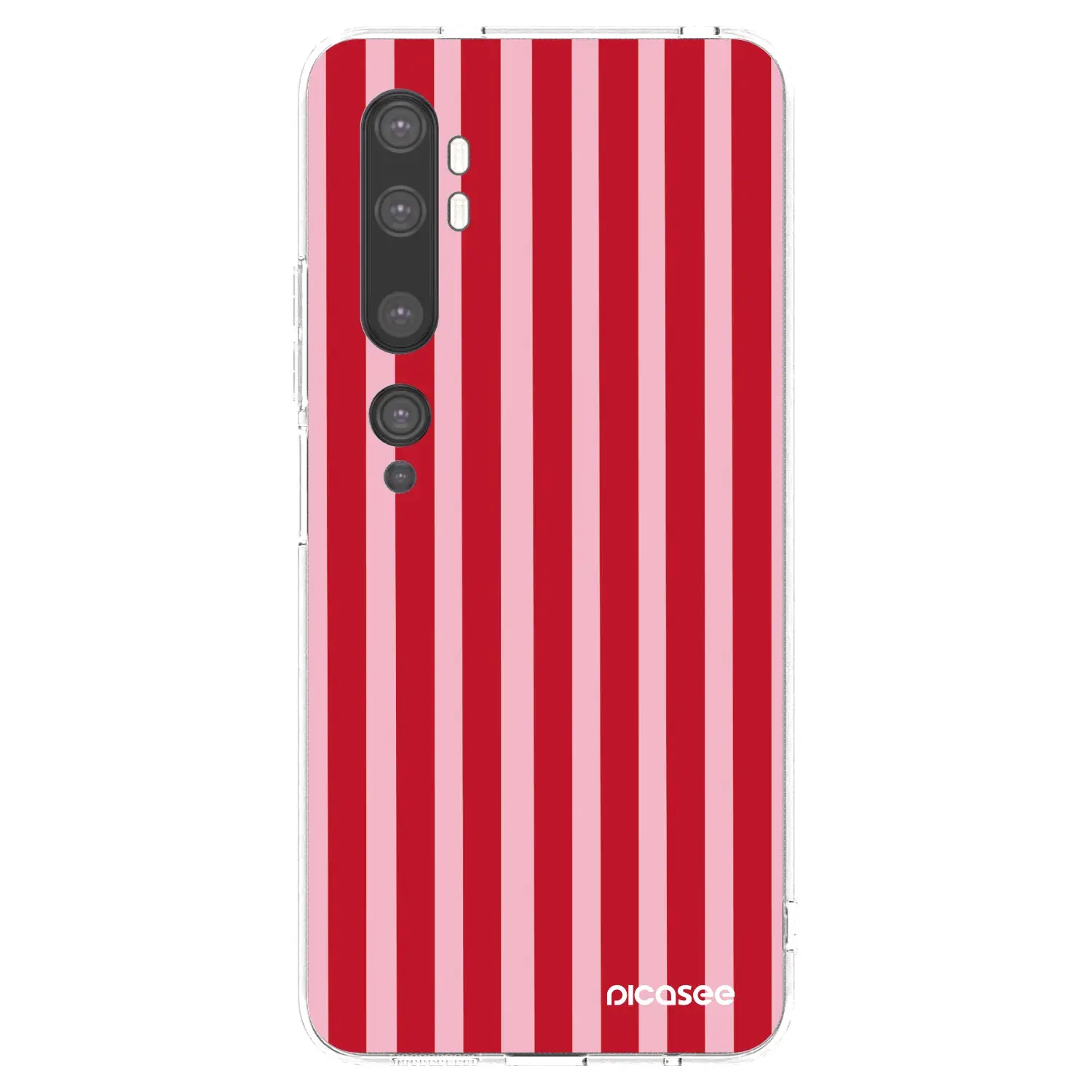 Silikonový průhledný obal pro Xiaomi Mi Note 10 (Pro) - Lines red