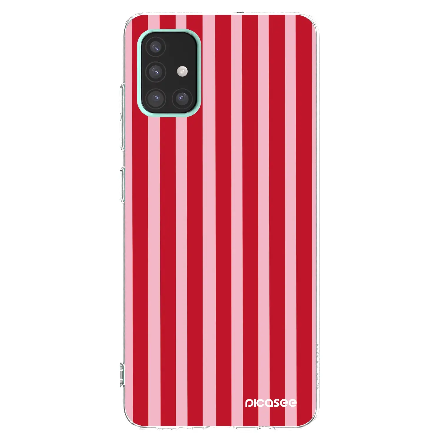 Silikonový průhledný obal pro Samsung Galaxy A51 A515F - Lines red