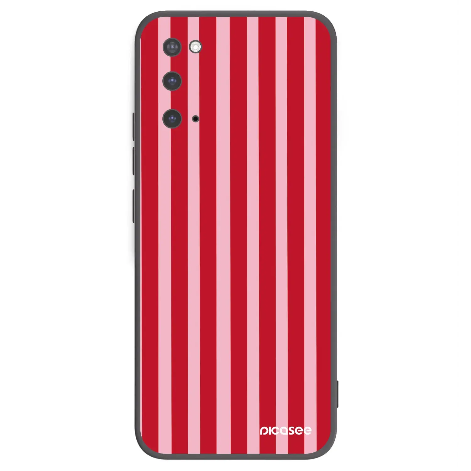 Silikonový černý obal pro Samsung Galaxy S20 G980F - Lines red