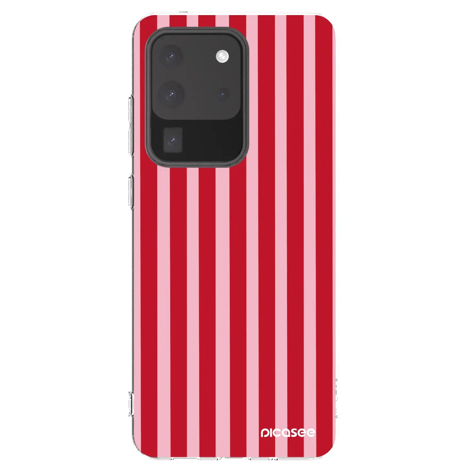 Silikonový průhledný obal pro Samsung Galaxy S20 Ultra 5G G988F - Lines red
