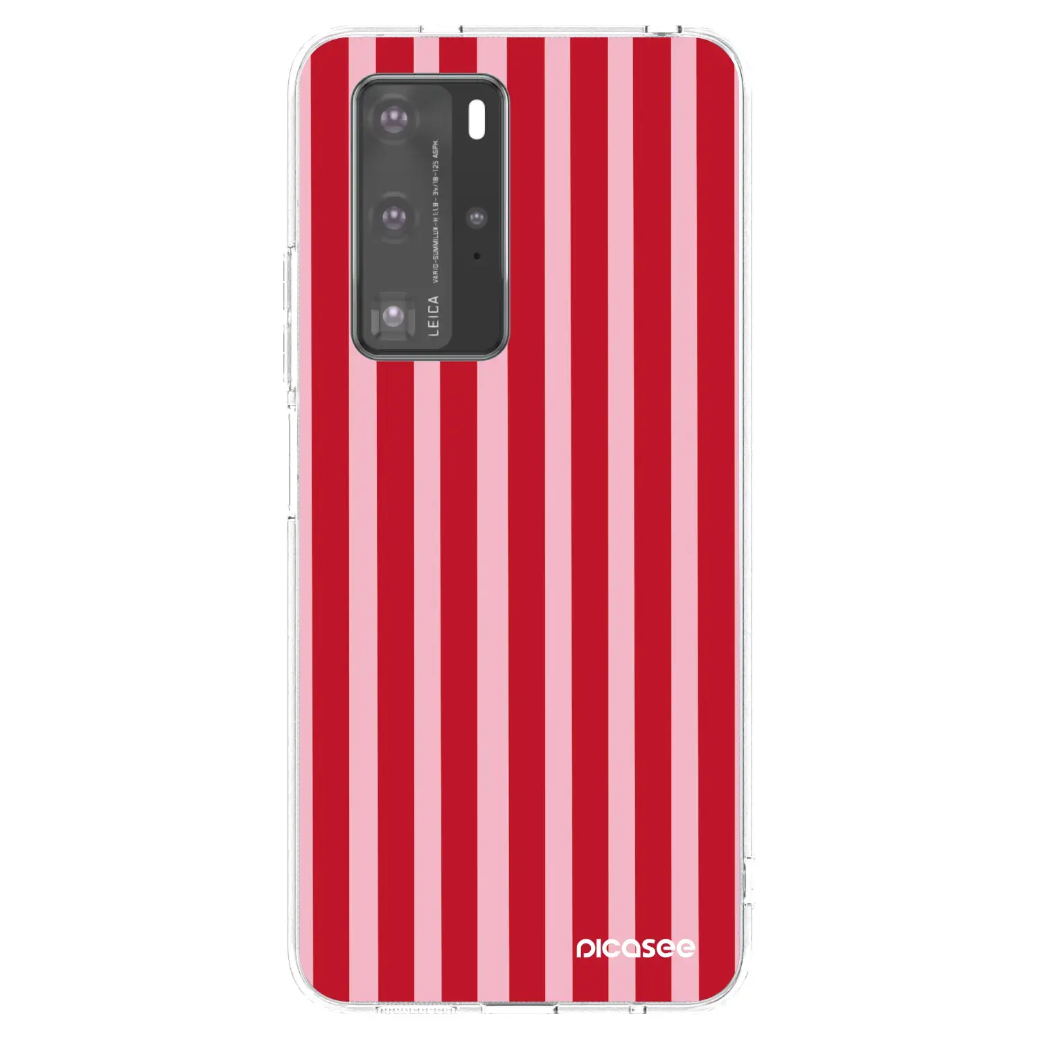 Silikonový průhledný obal pro Huawei P40 Pro - Lines red