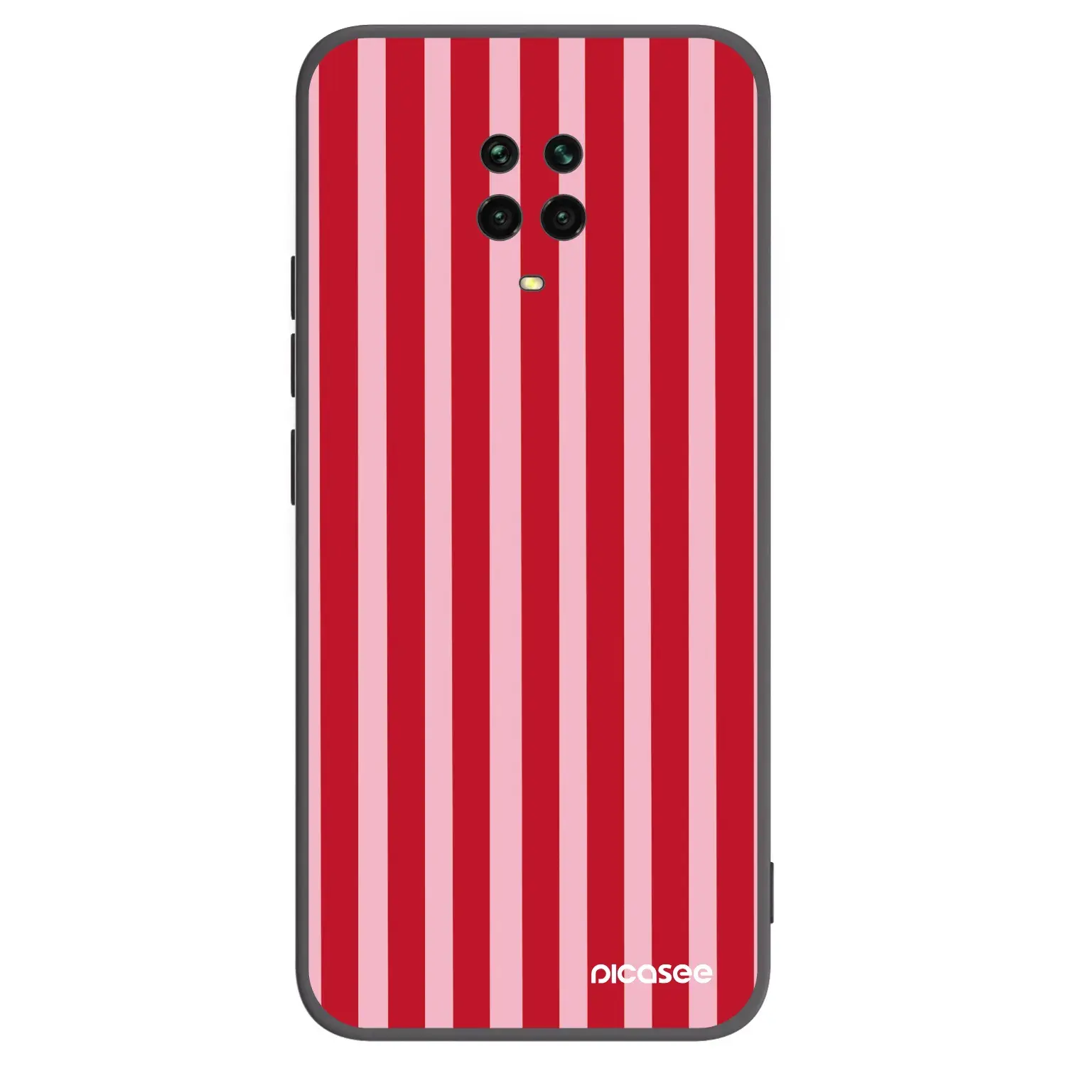 Silikonový černý obal pro Xiaomi Redmi Note 9 Pro - Lines red