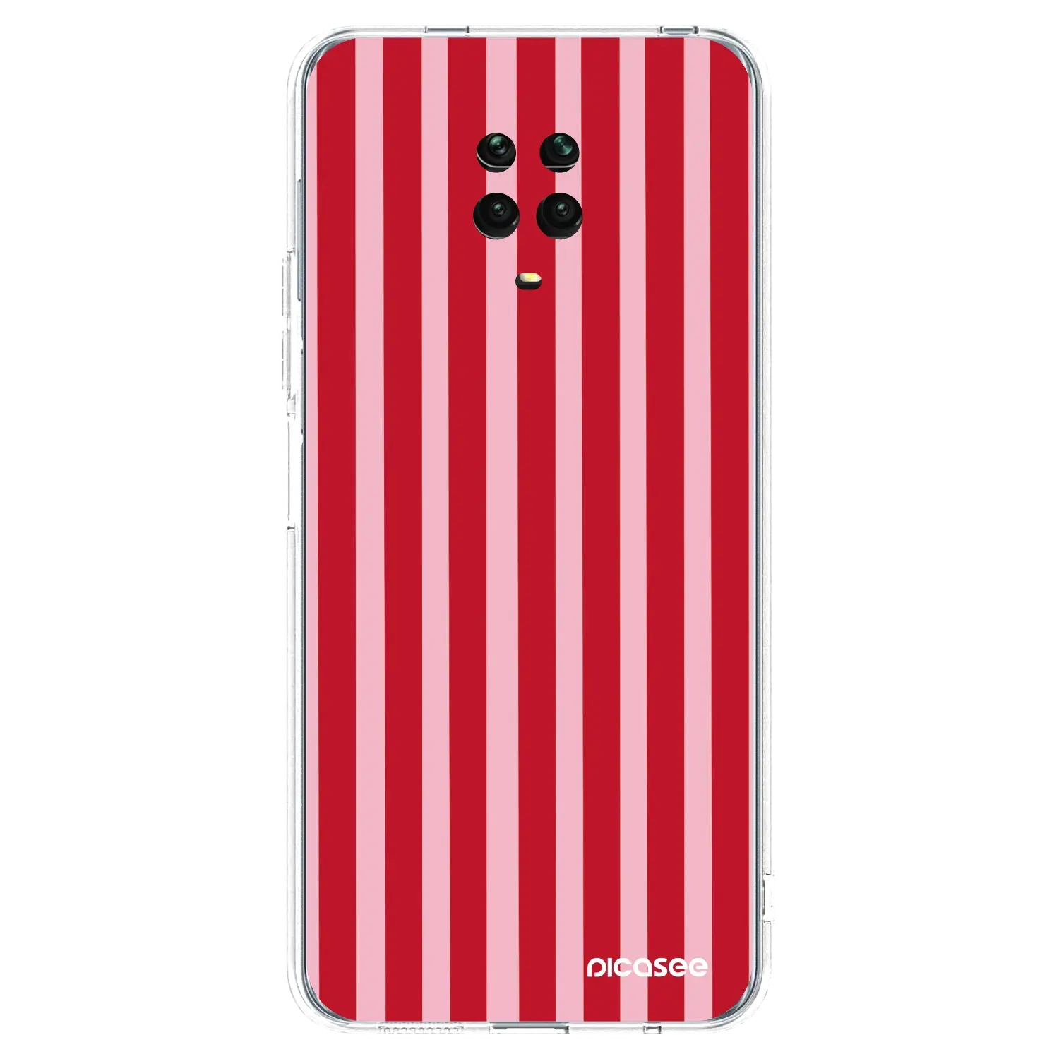 Silikonový průhledný obal pro Xiaomi Redmi Note 9S - Lines red