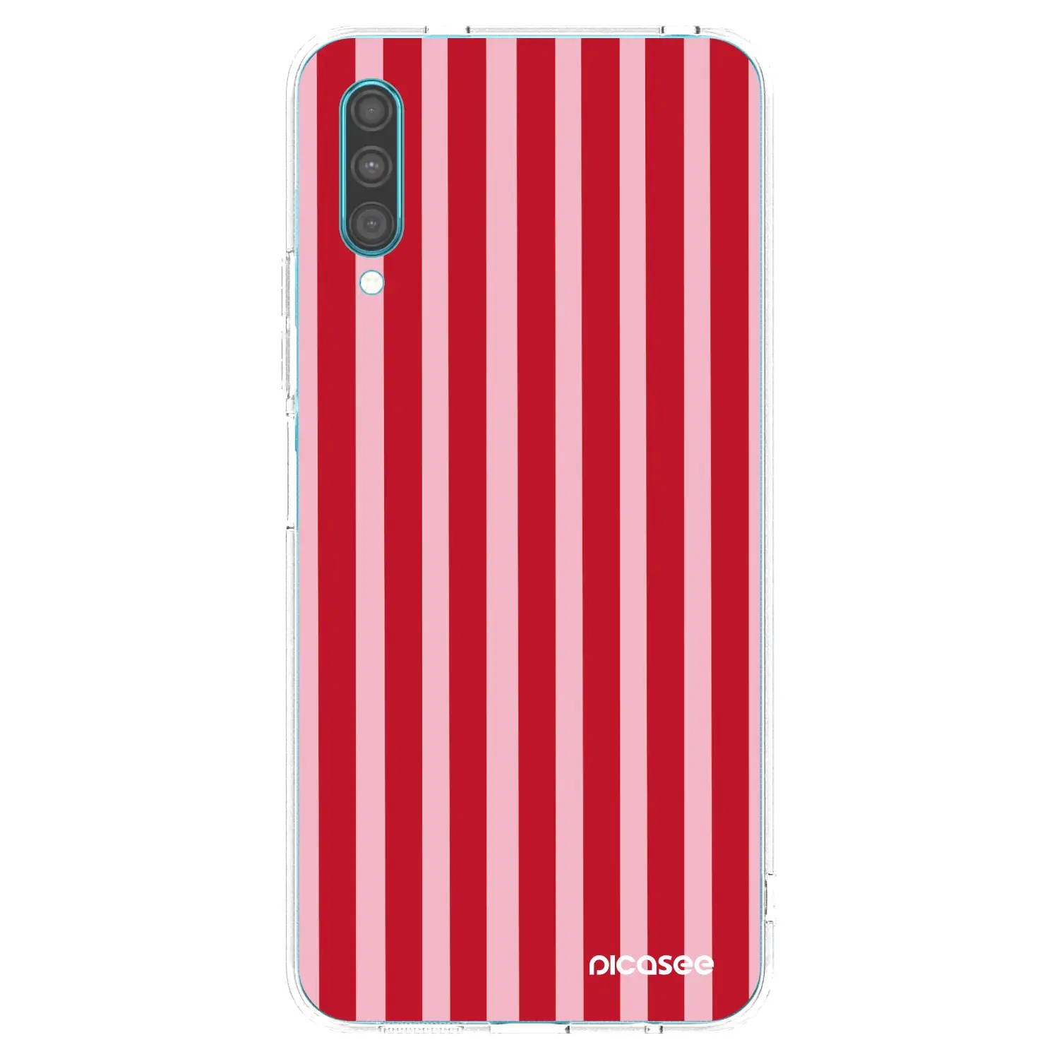 Silikonový průhledný obal pro Samsung Galaxy A30s A307F - Lines red