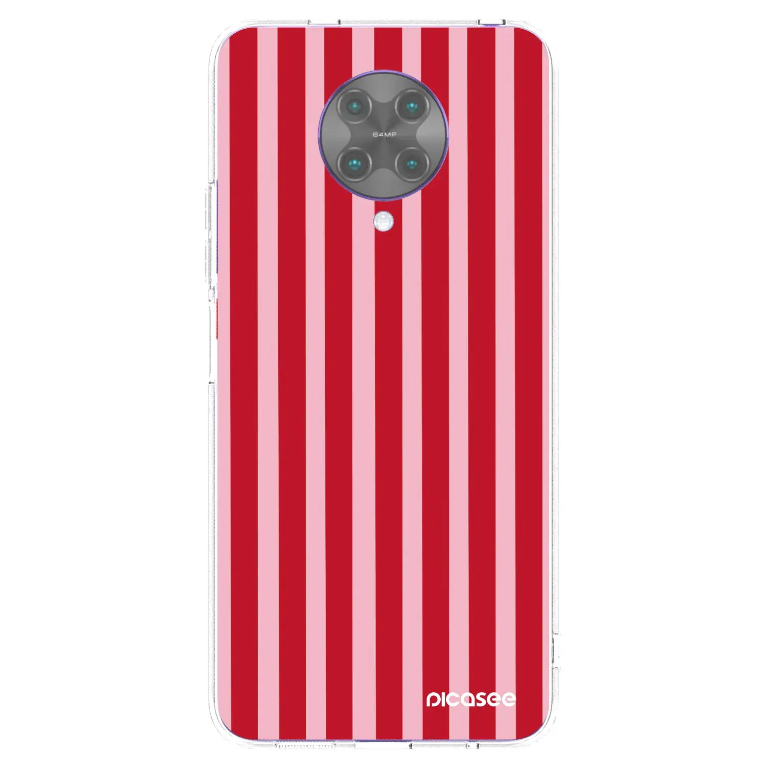 Silikonový průhledný obal pro Xiaomi Poco F2 Pro - Lines red