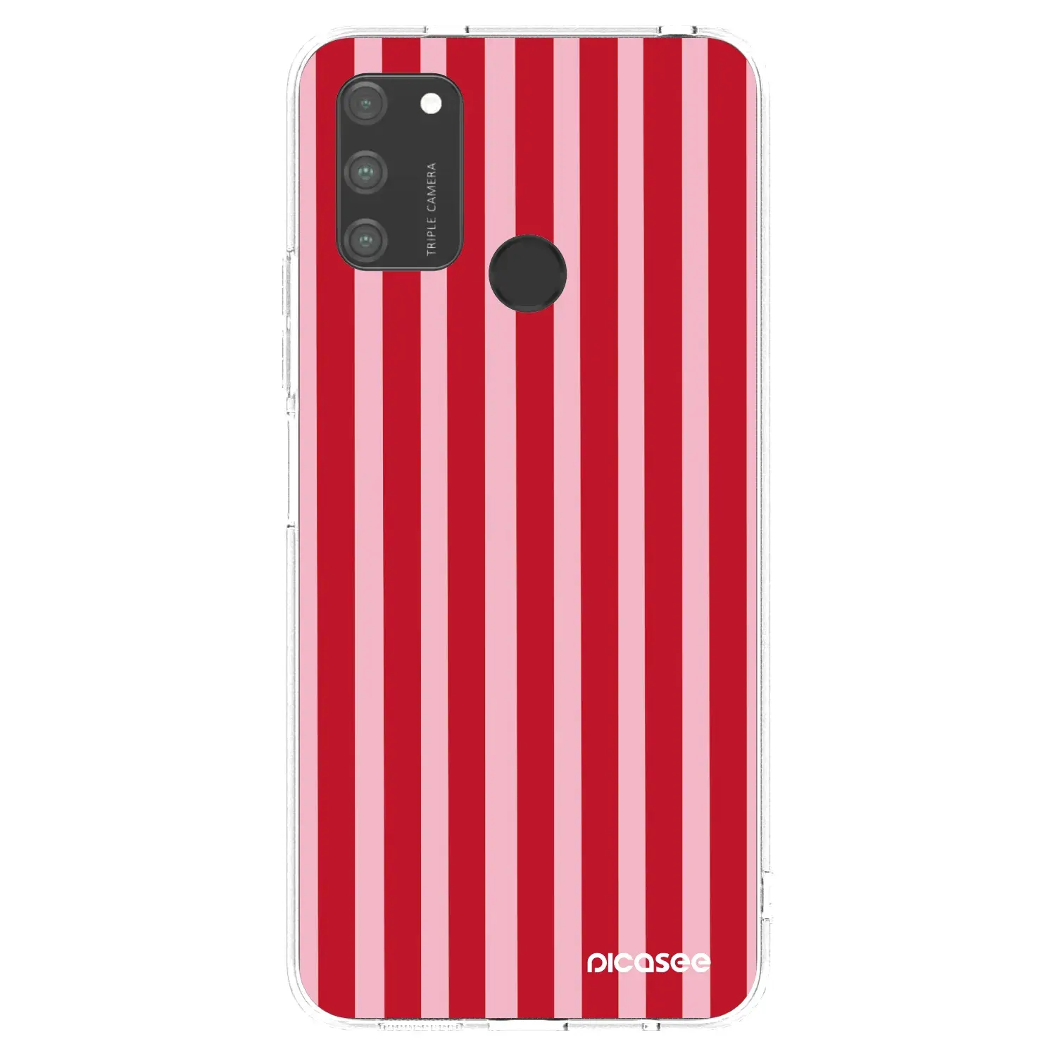 Silikonový průhledný obal pro Honor 9A - Lines red