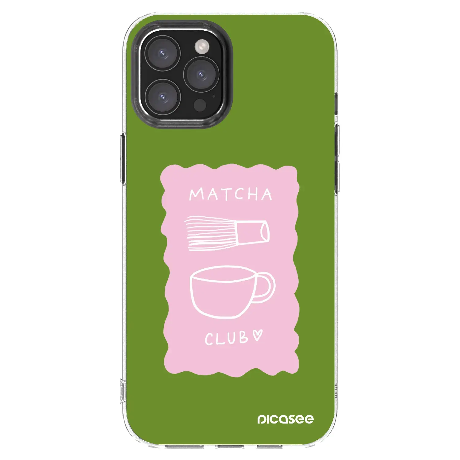 Silikonový průhledný obal pro Apple iPhone 12 Pro Max - Matcha club