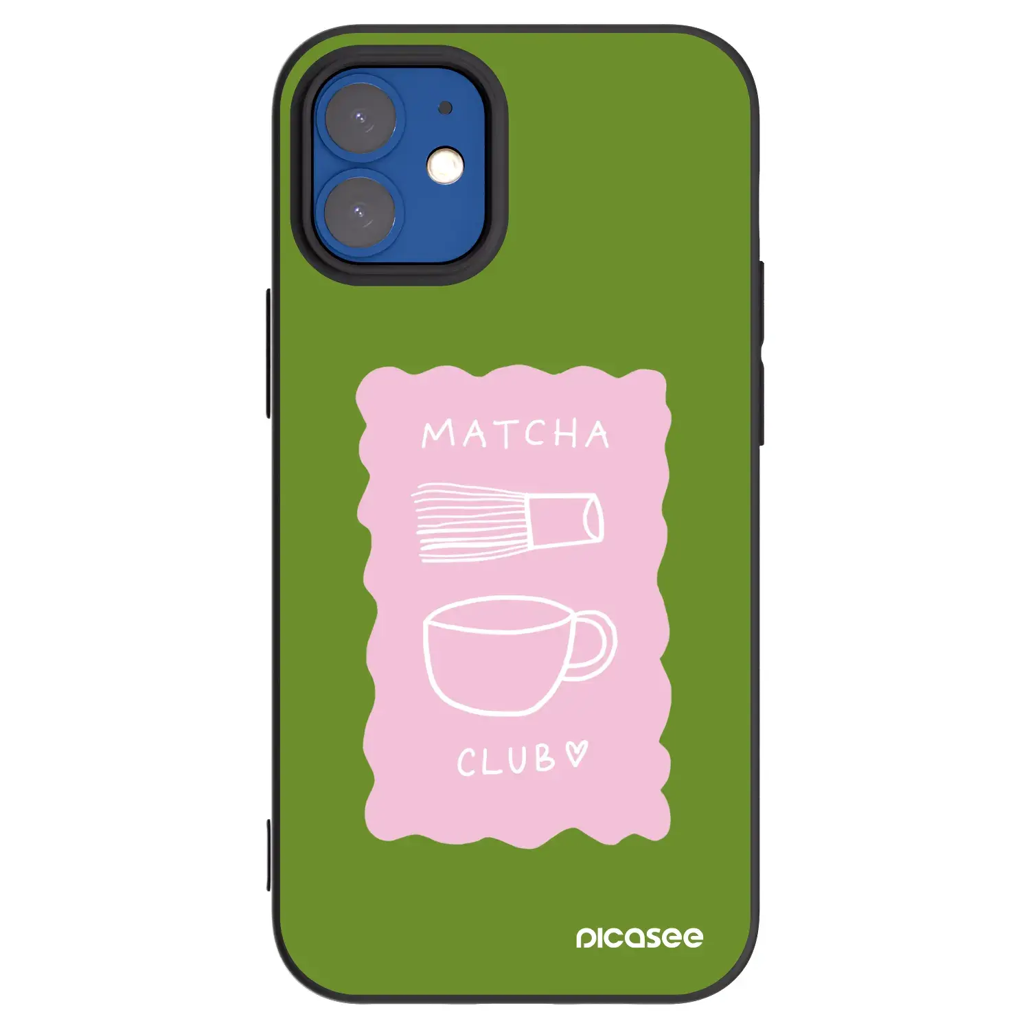 Silikonový černý obal pro Apple iPhone 12 mini - Matcha club