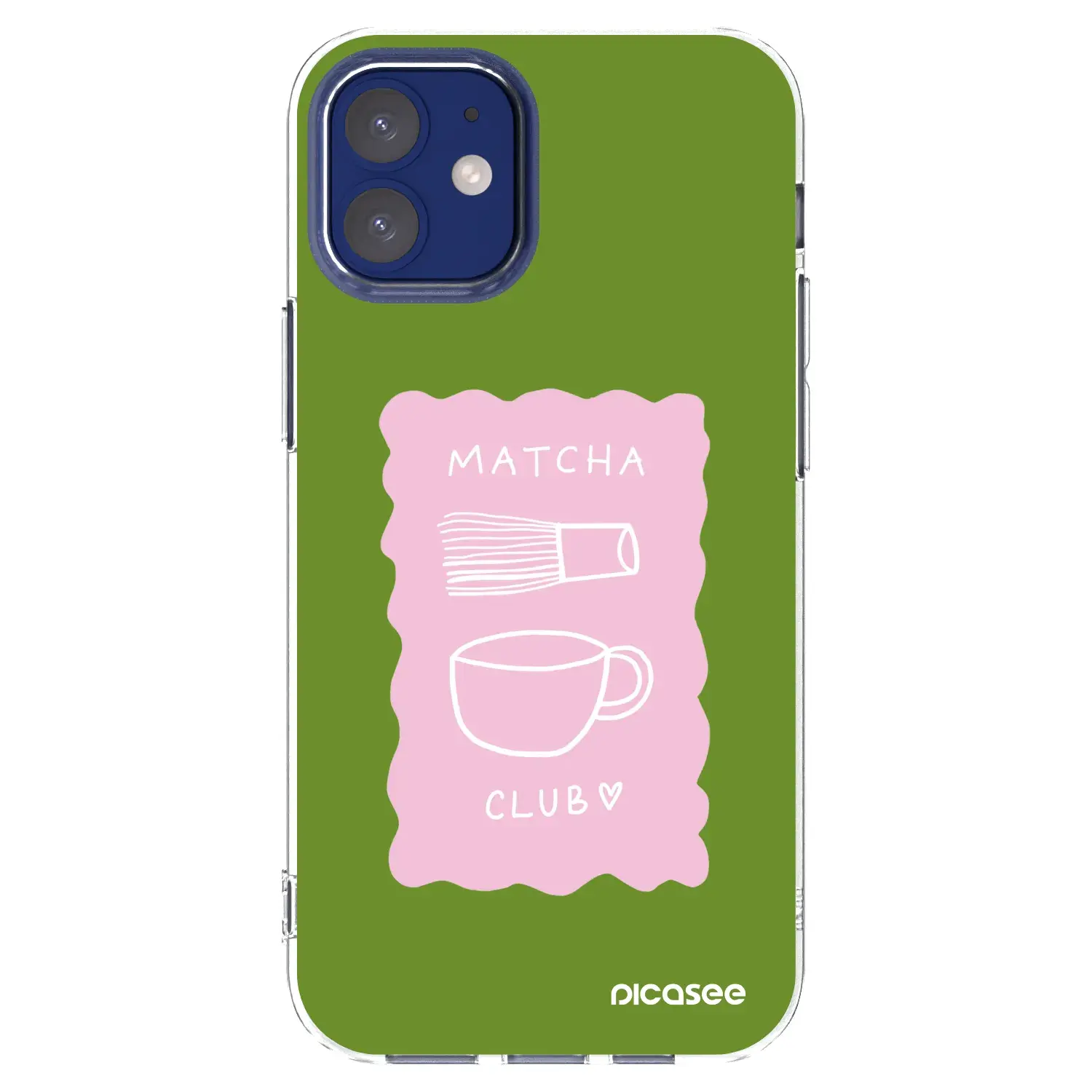 Silikonový průhledný obal pro Apple iPhone 12 mini - Matcha club
