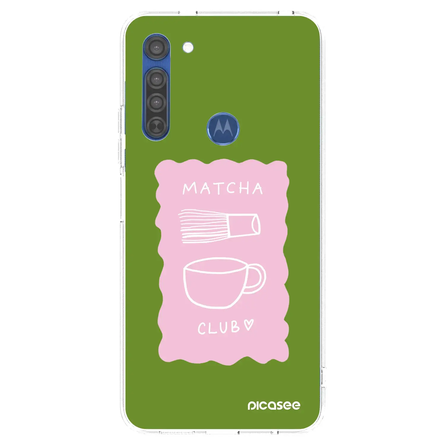 Silikonový průhledný obal pro Motorola Moto G8 - Matcha club