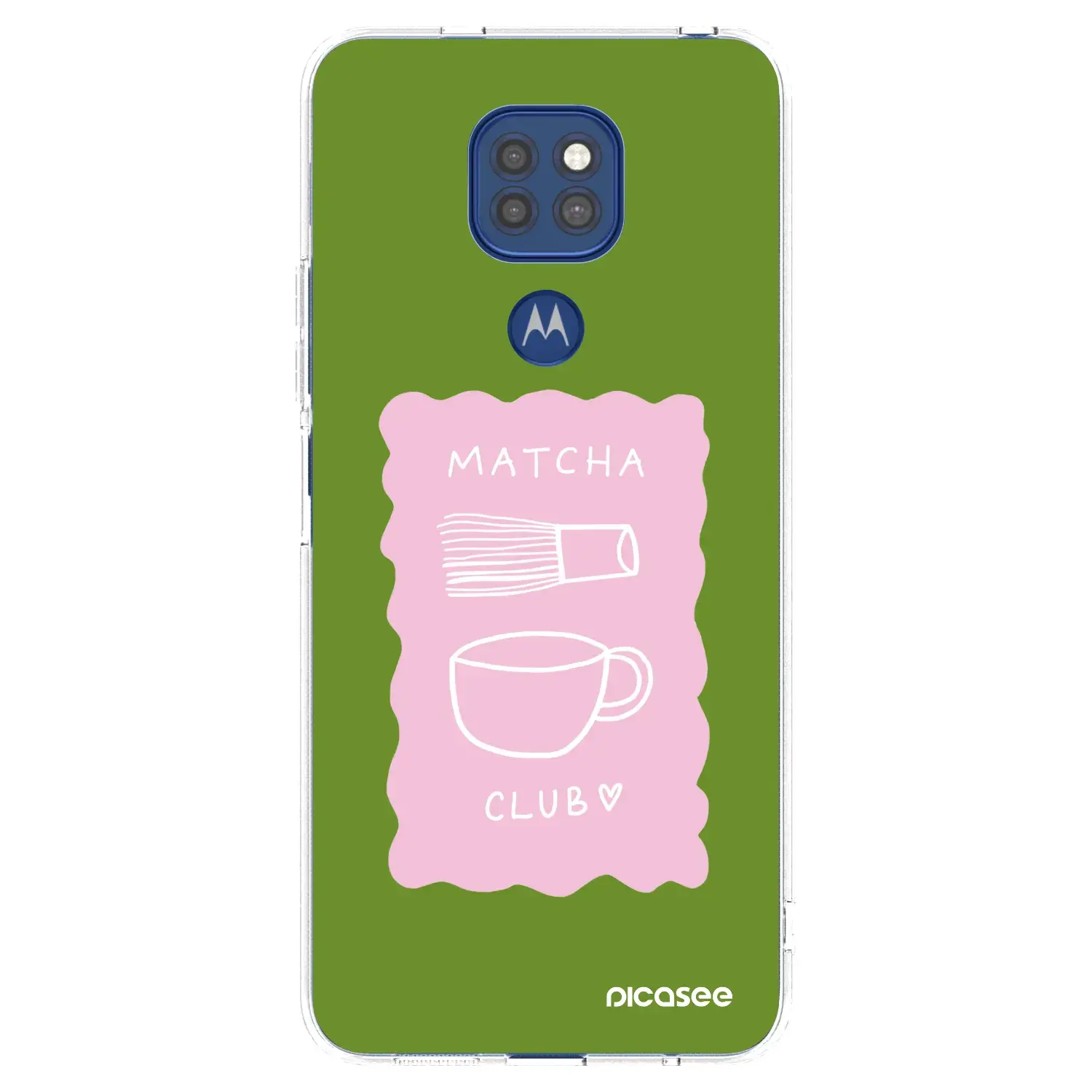 Silikonový průhledný obal pro Motorola Moto G9 Play - Matcha club
