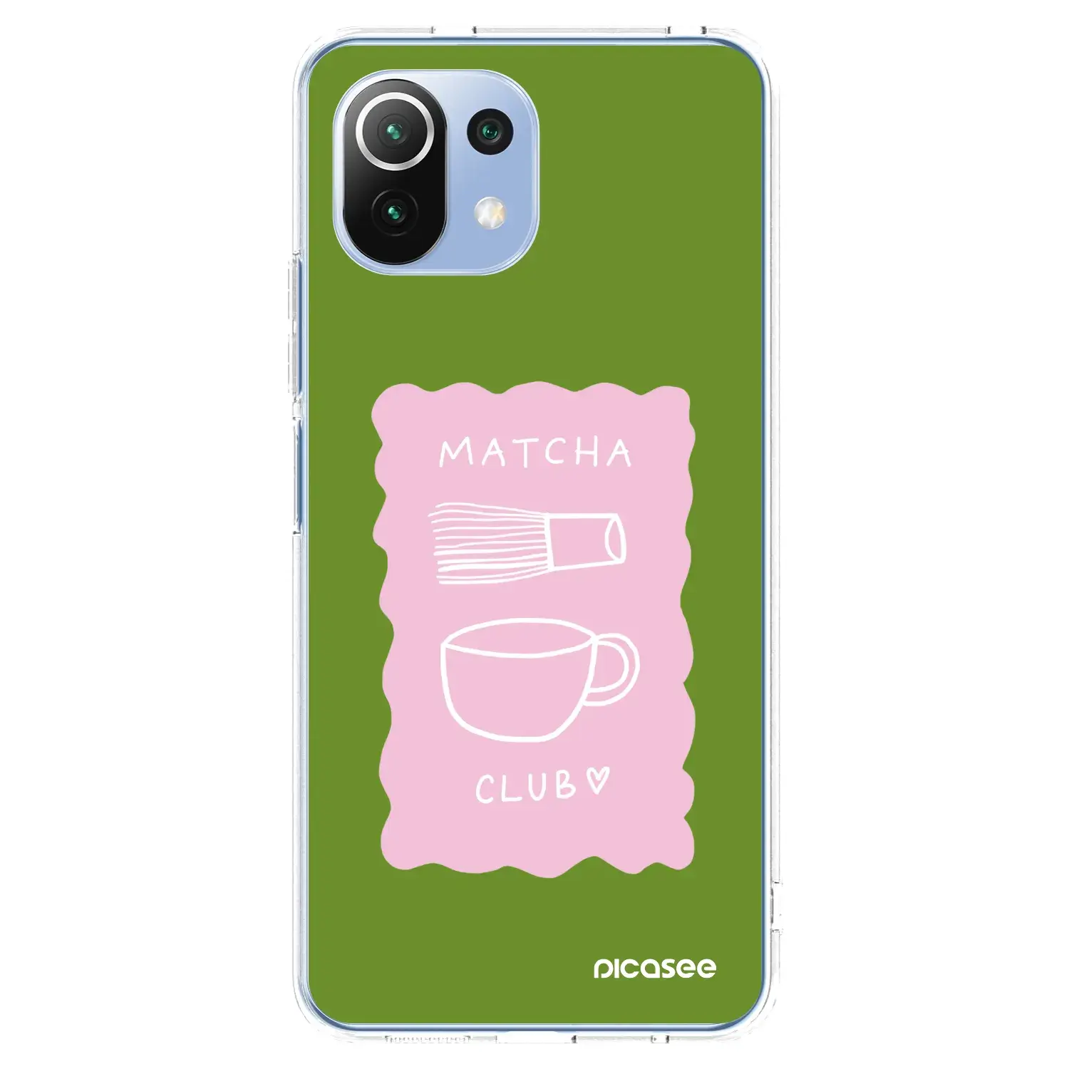 Silikonový průhledný obal pro Xiaomi Mi 11 Lite - Matcha club
