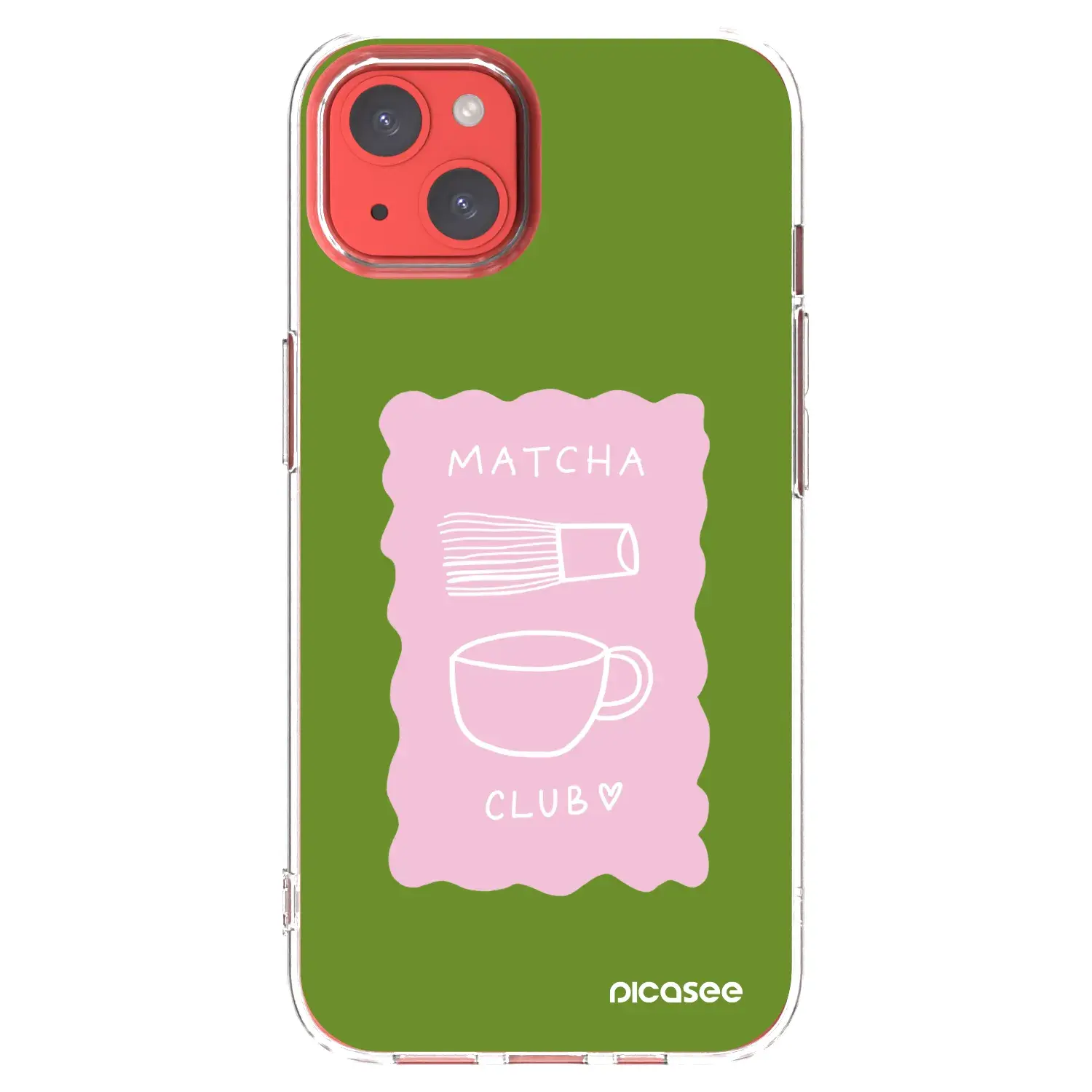 Silikonový průhledný obal pro Apple iPhone 13 - Matcha club