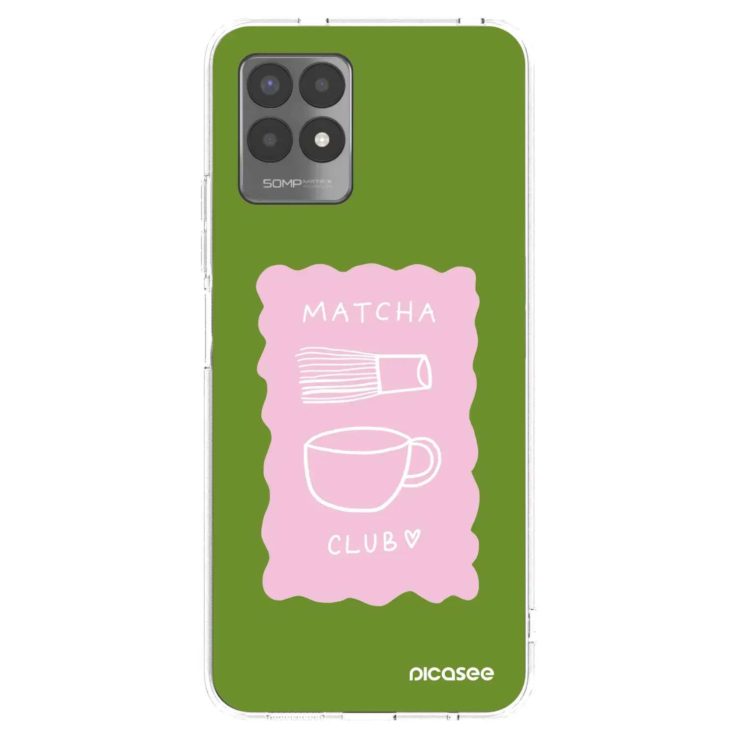 Silikonový průhledný obal pro Realme 8i - Matcha club
