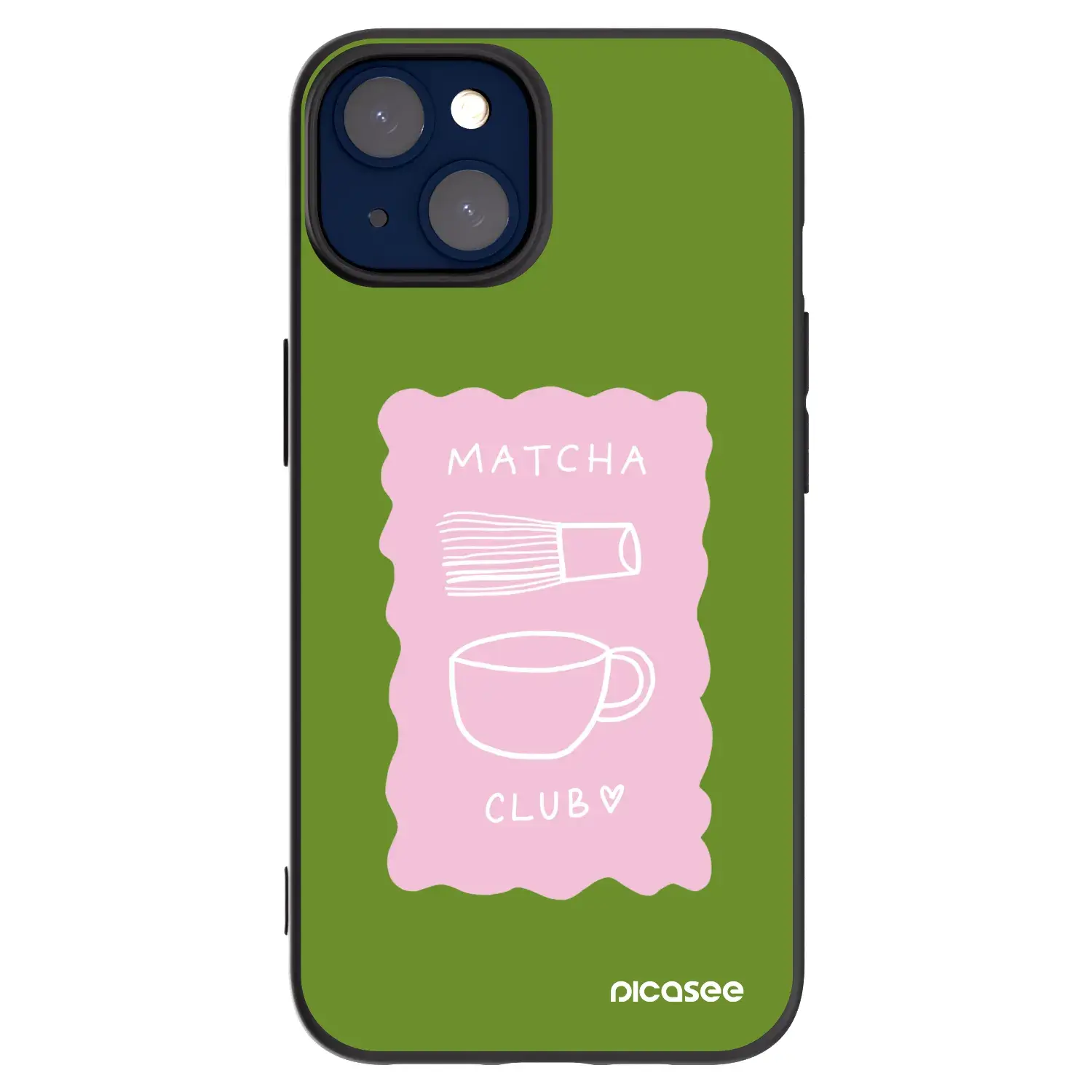 Silikonový černý obal pro Apple iPhone 14 - Matcha club