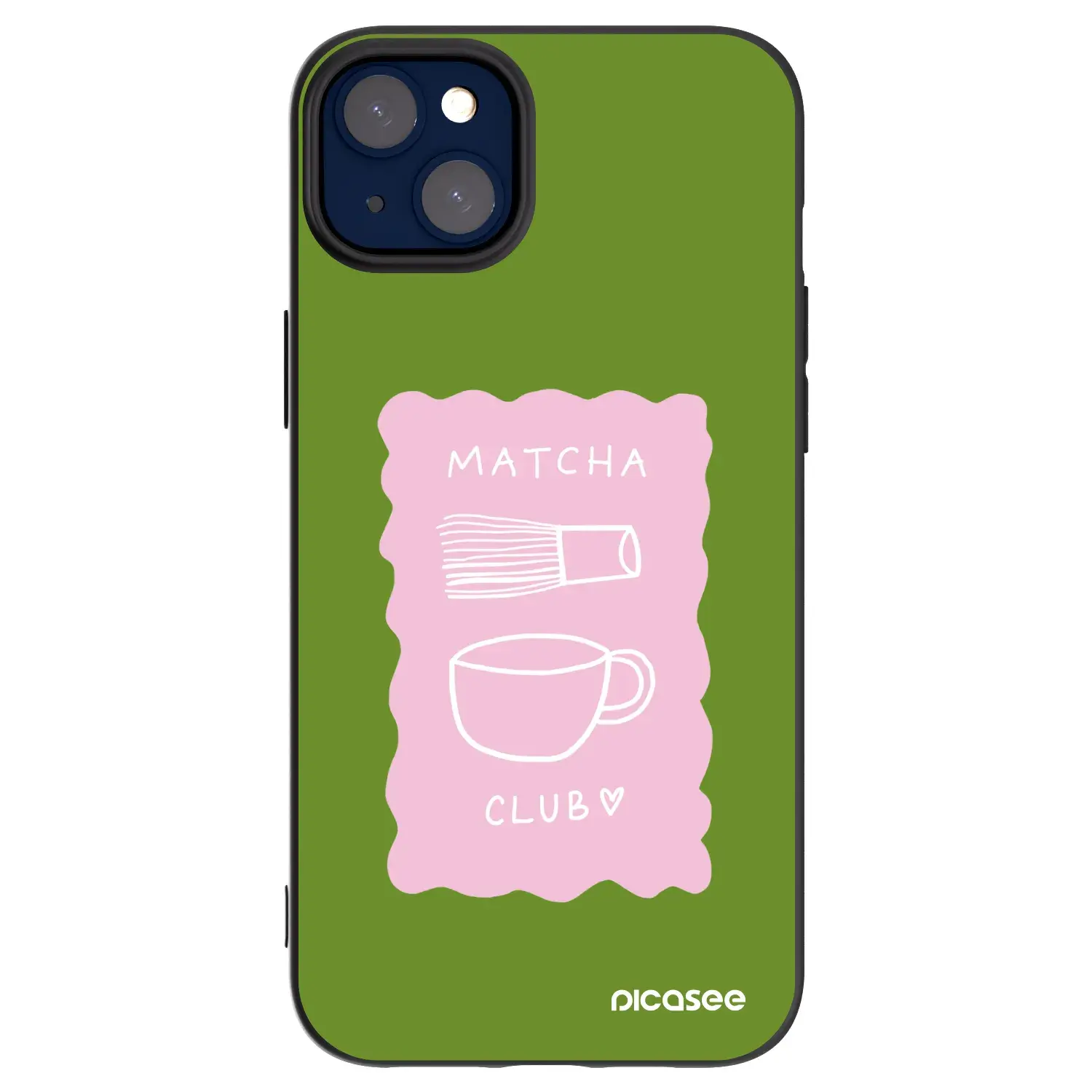Silikonový černý obal pro Apple iPhone 14 Plus - Matcha club
