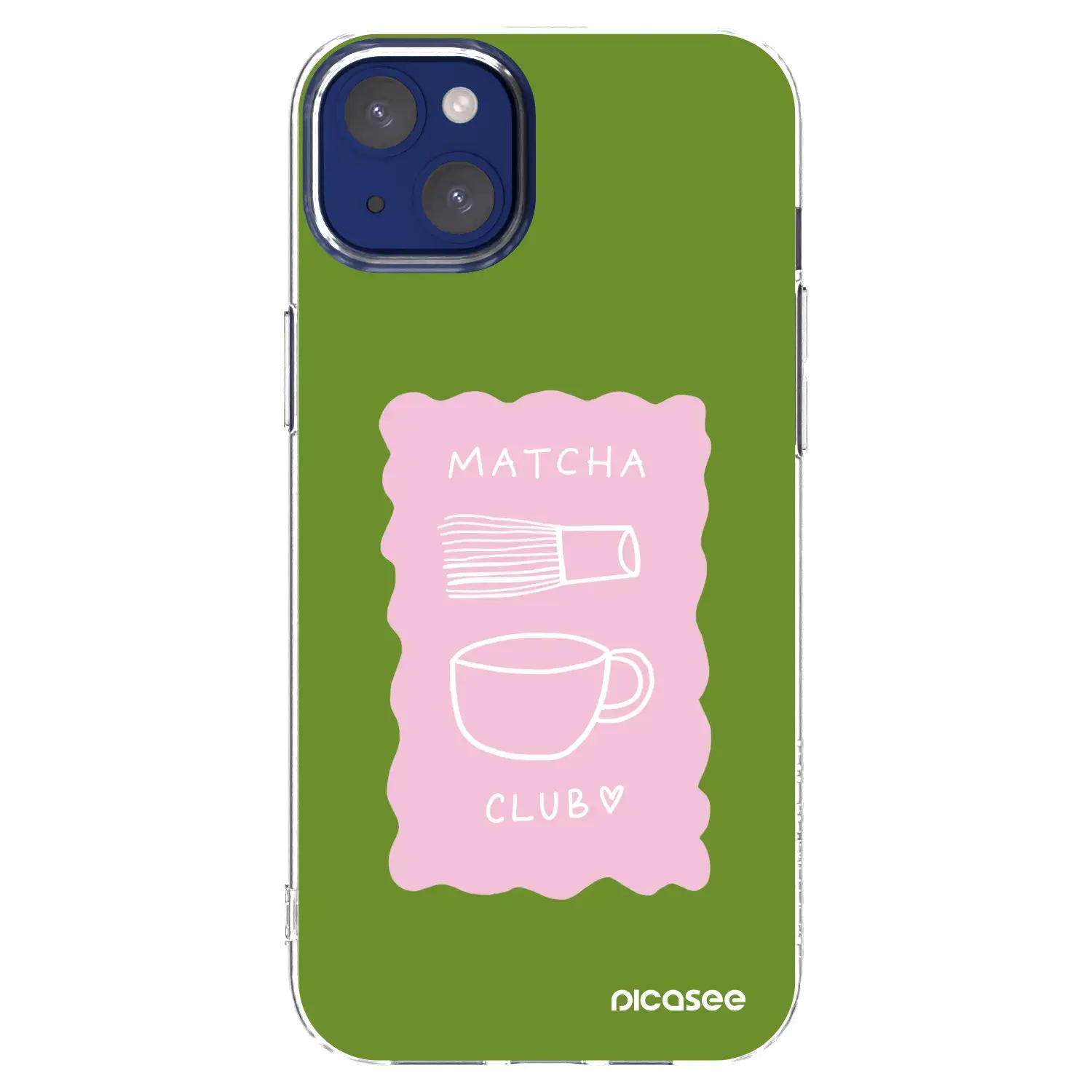Silikonový průhledný obal pro Apple iPhone 14 Plus - Matcha club
