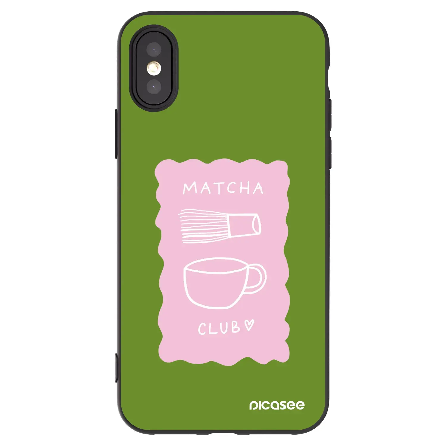 Silikonový černý obal pro Apple iPhone X/XS - Matcha club