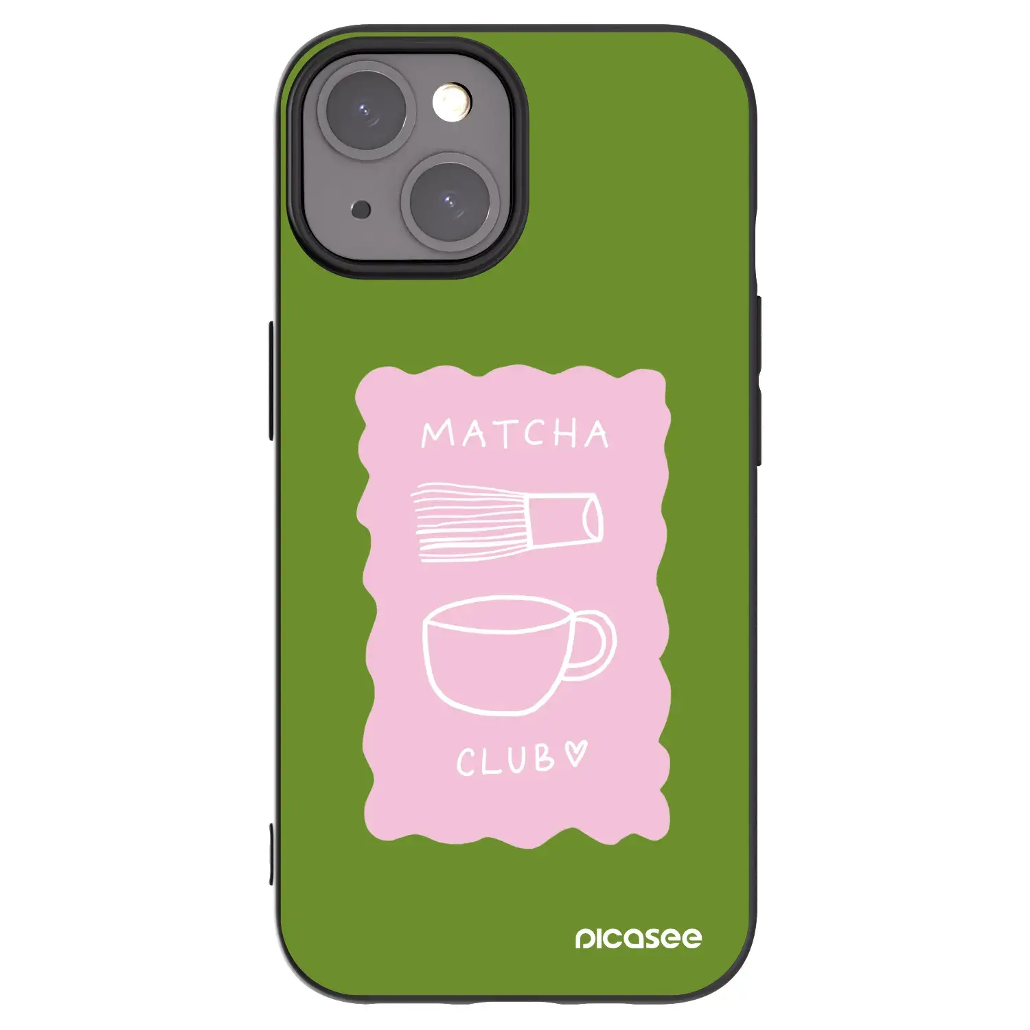 Silikonový černý obal pro Apple iPhone 15 - Matcha club