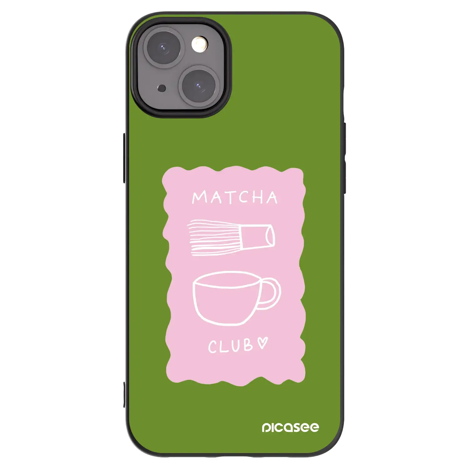 Silikonový černý obal pro Apple iPhone 15 Plus - Matcha club