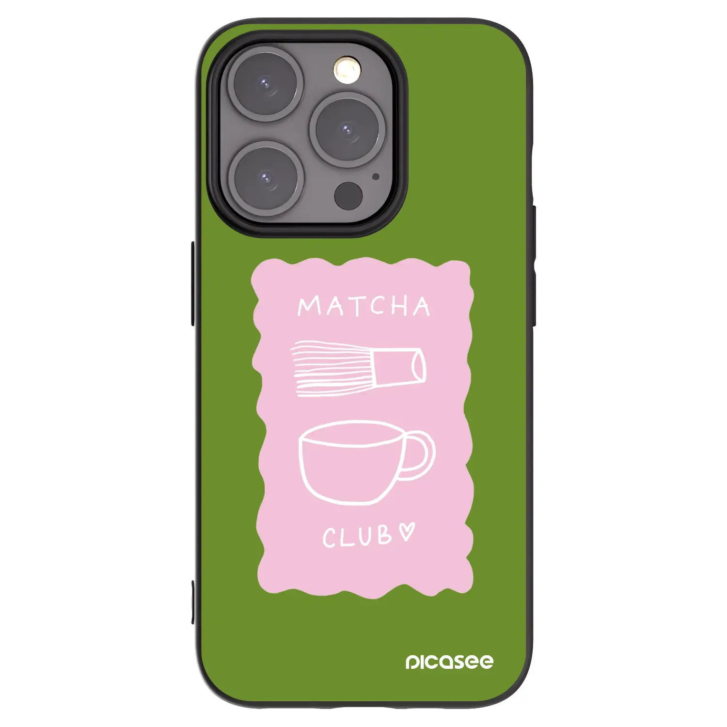 Silikonový černý obal pro Apple iPhone 15 Pro - Matcha club