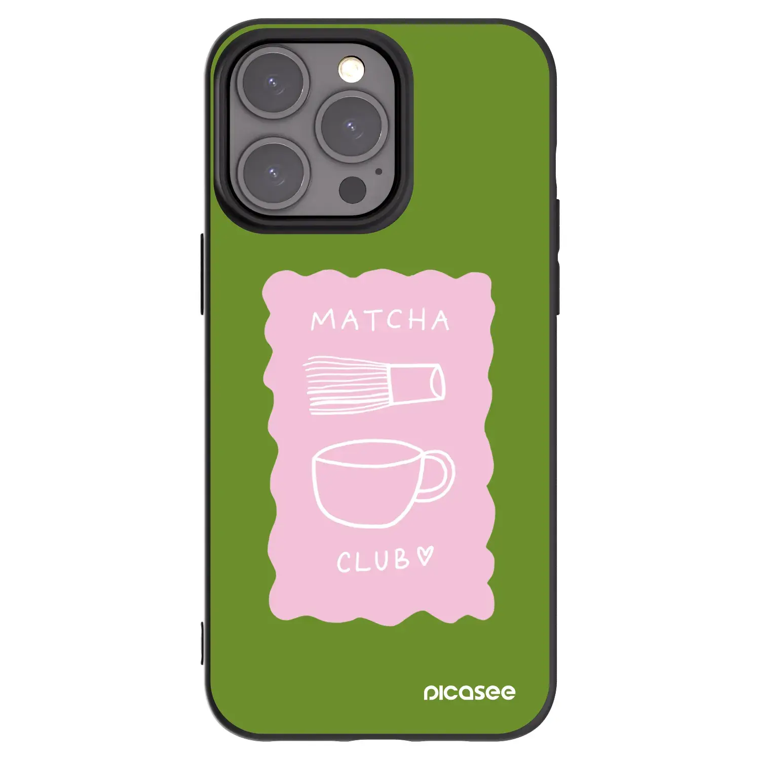 Silikonový černý obal pro Apple iPhone 15 Pro Max - Matcha club