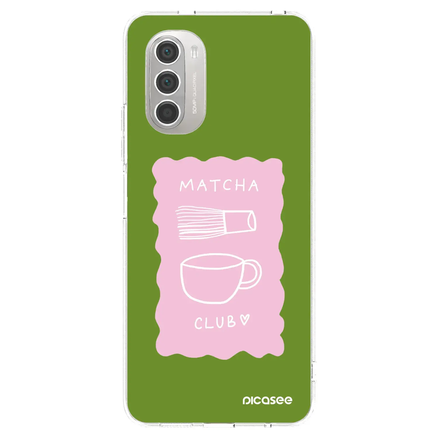 Silikonový průhledný obal pro Motorola Moto G51 - Matcha club