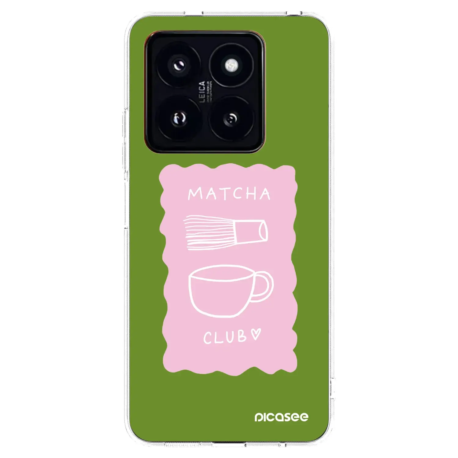 Silikonový průhledný obal pro Xiaomi 14 Pro - Matcha club