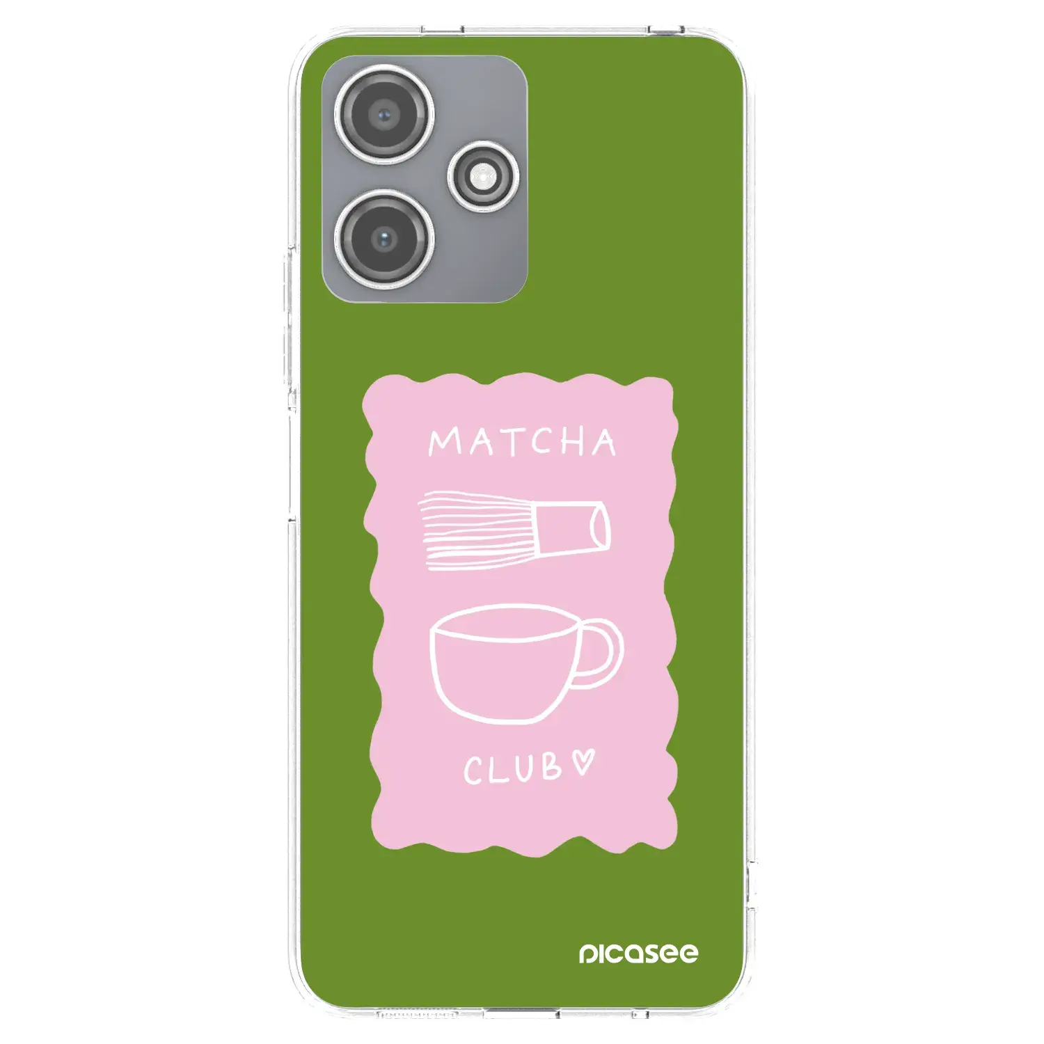 Silikonový průhledný obal pro Xiaomi Redmi 12 5G - Matcha club