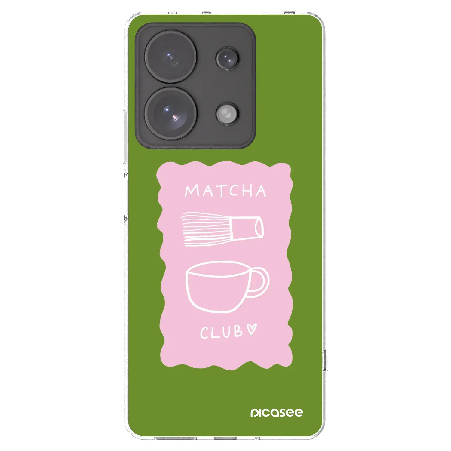 Silikonový průhledný obal pro Xiaomi Redmi Note 13 Pro 4G - Matcha club