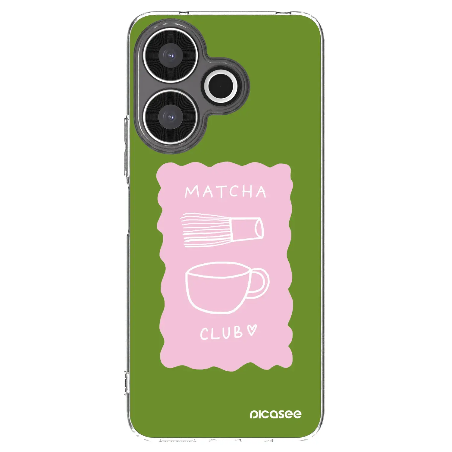 Silikonový průhledný obal pro Xiaomi Redmi 13 4G - Matcha club