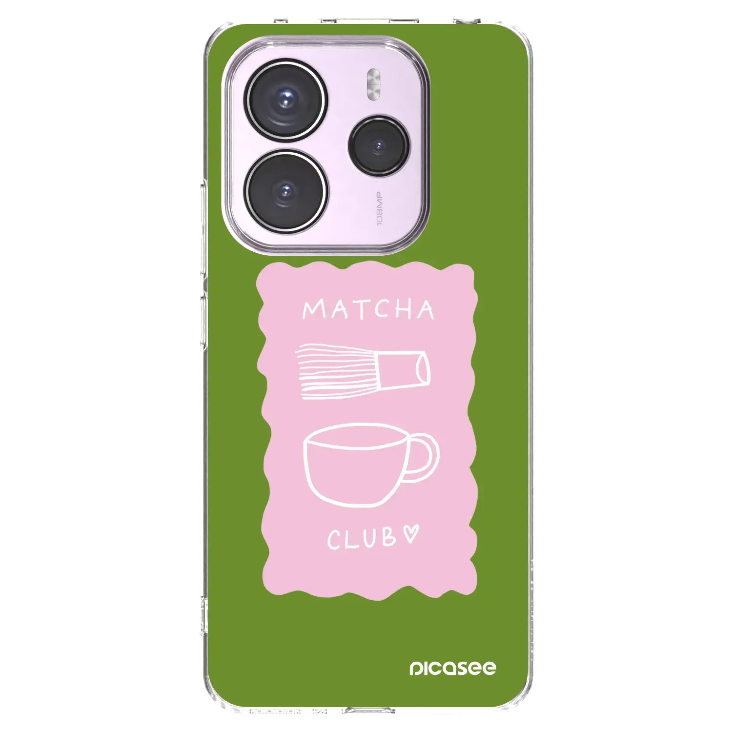 Silikonový průhledný obal pro Xiaomi Redmi Note 14 5G - Matcha club