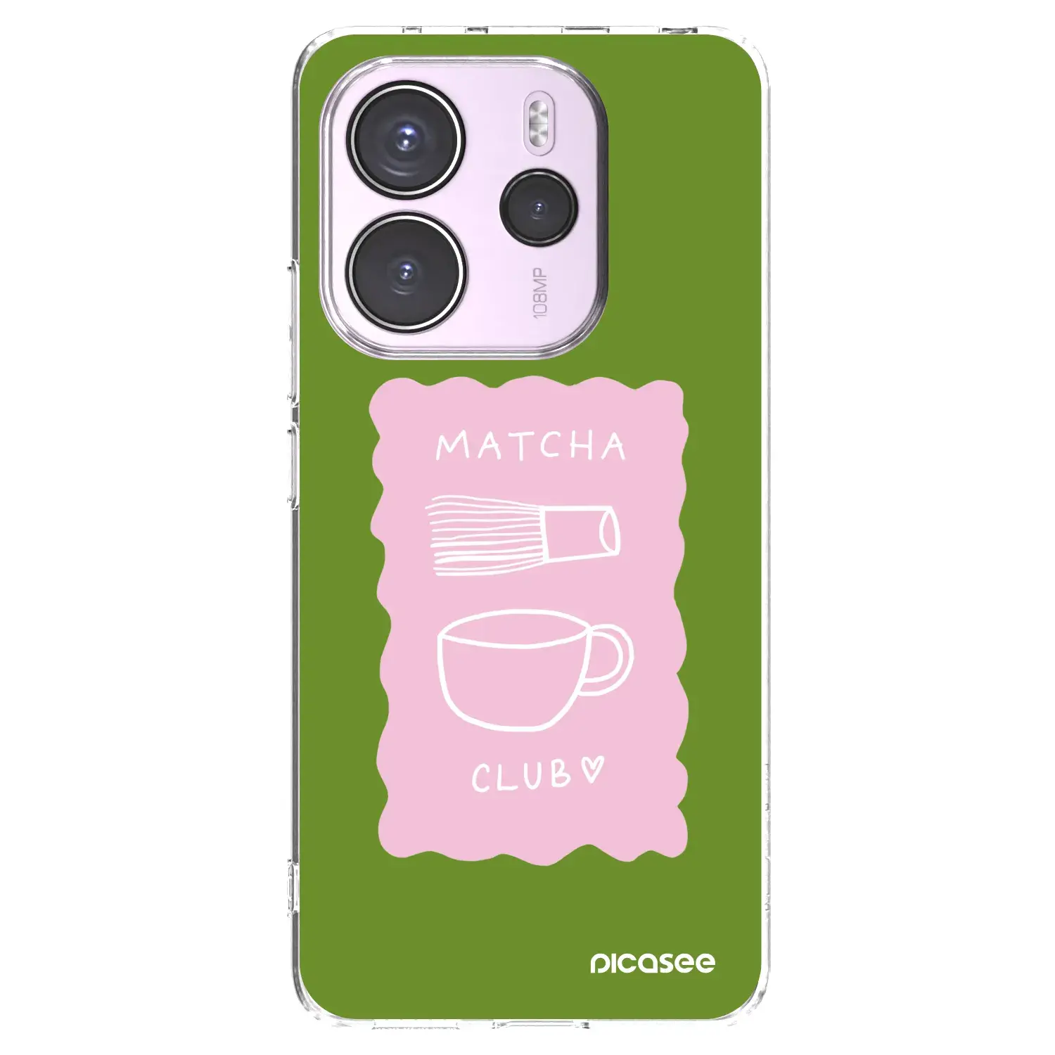 Silikonový průhledný obal pro Xiaomi Redmi Note 14 4G - Matcha club