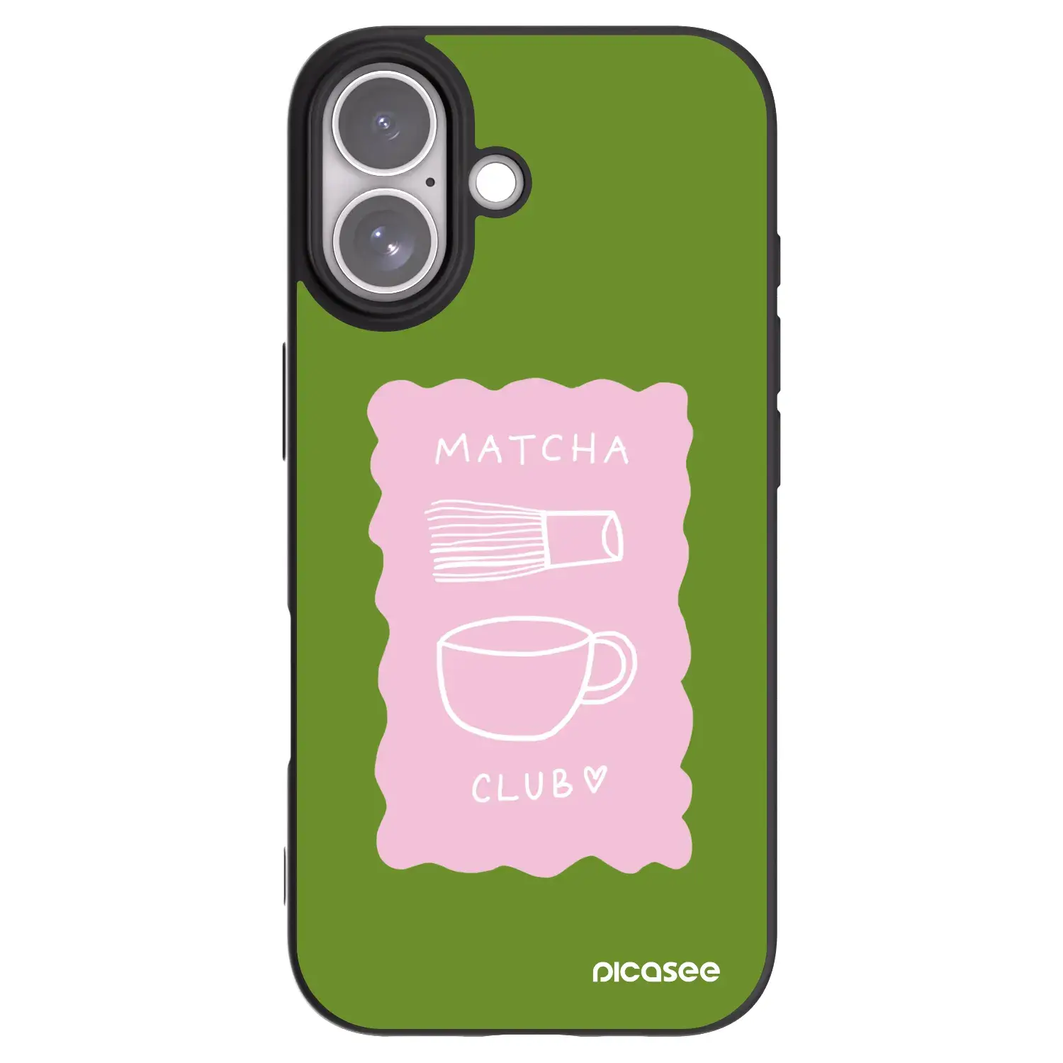 Silikonový černý obal pro Apple iPhone 17 - Matcha club