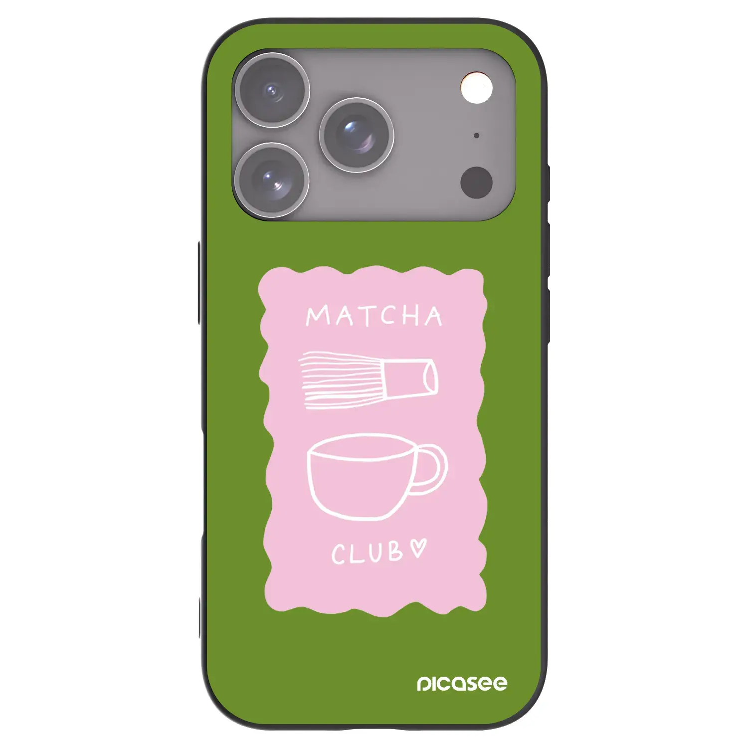 Silikonový černý obal pro Apple iPhone 17 Pro - Matcha club