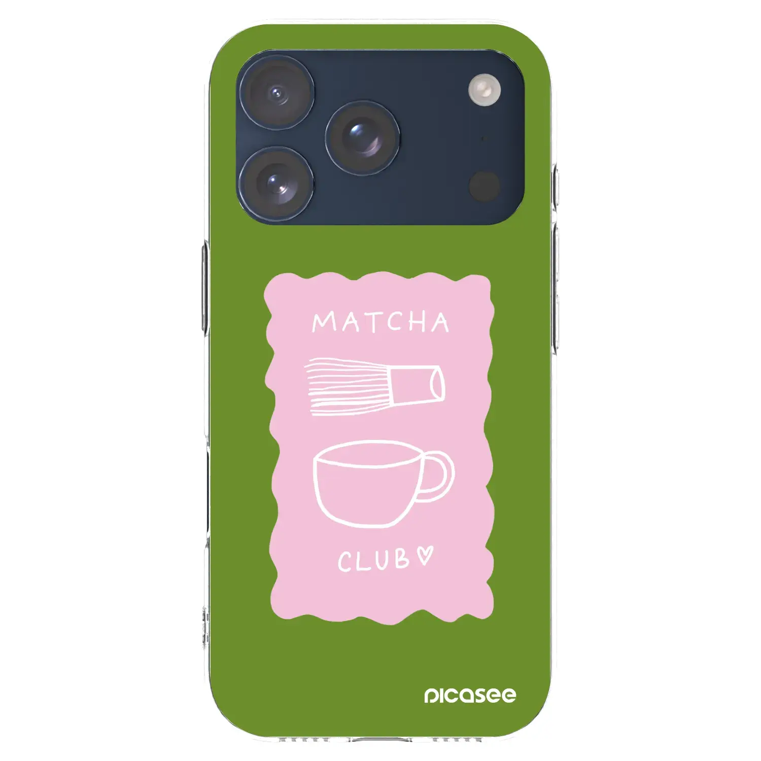 Silikonový průhledný obal pro Apple iPhone 17 Pro - Matcha club