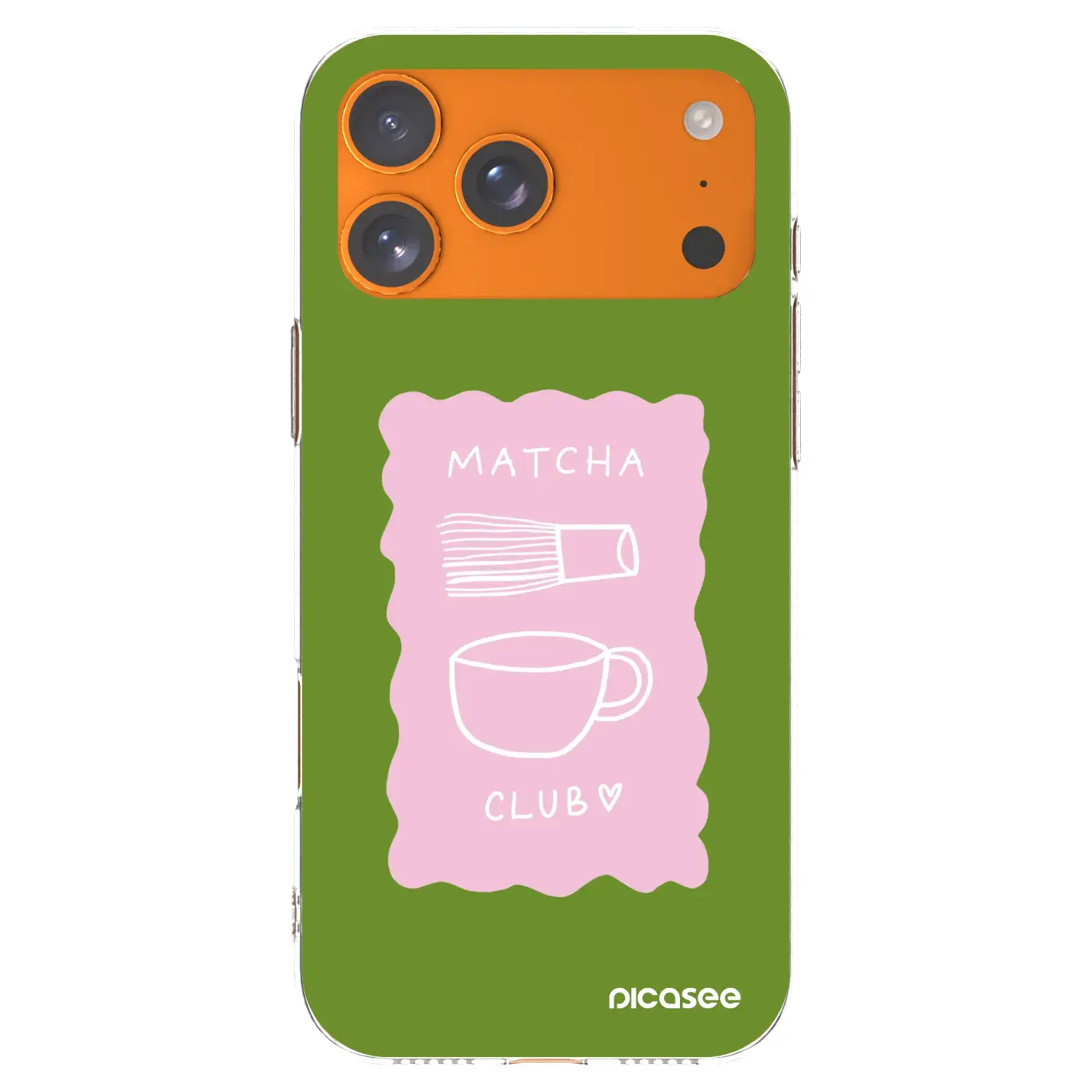Silikonový průhledný obal pro Apple iPhone 17 Pro Max - Matcha club