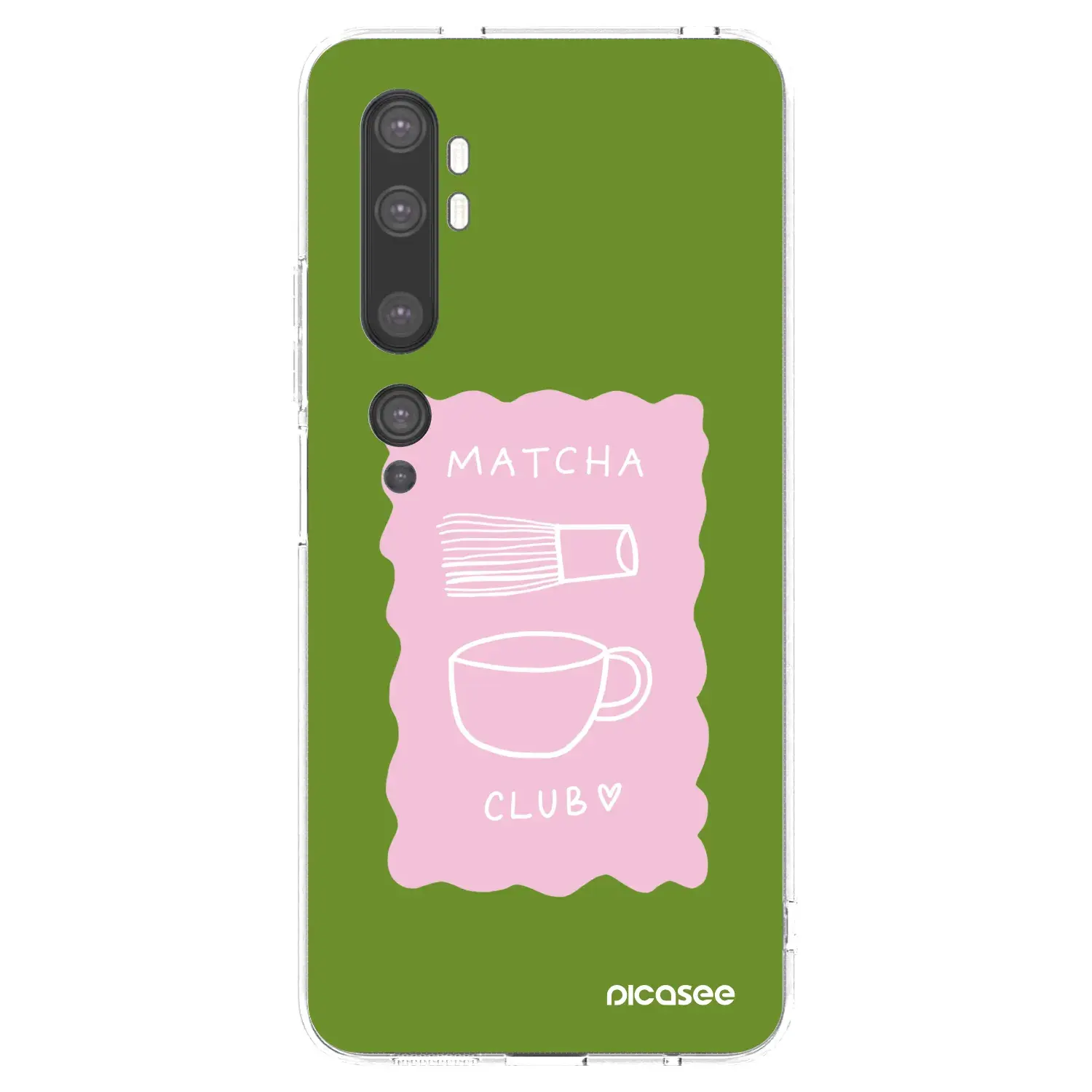 Silikonový průhledný obal pro Xiaomi Mi Note 10 (Pro) - Matcha club
