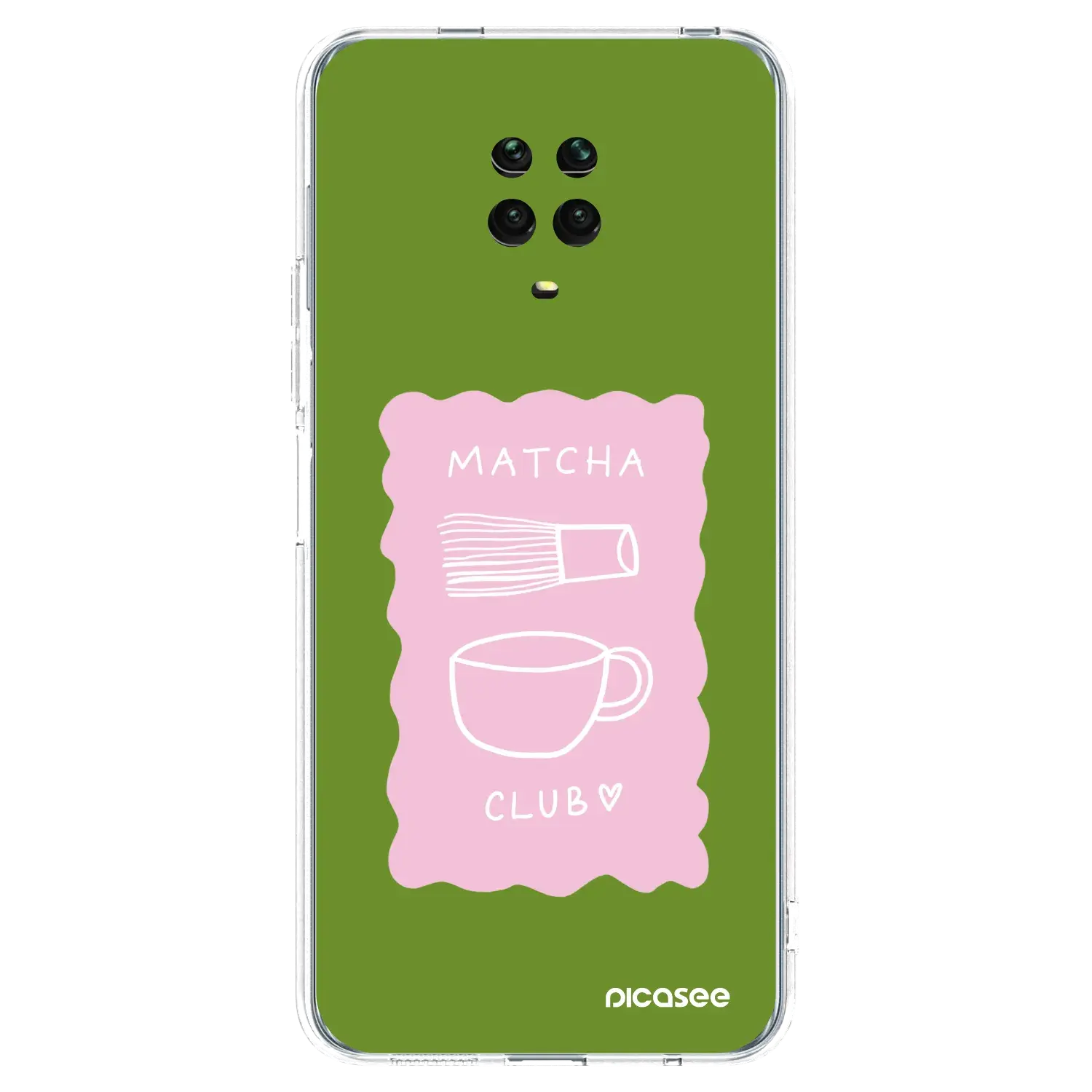 Silikonový průhledný obal pro Xiaomi Redmi Note 9 Pro - Matcha club