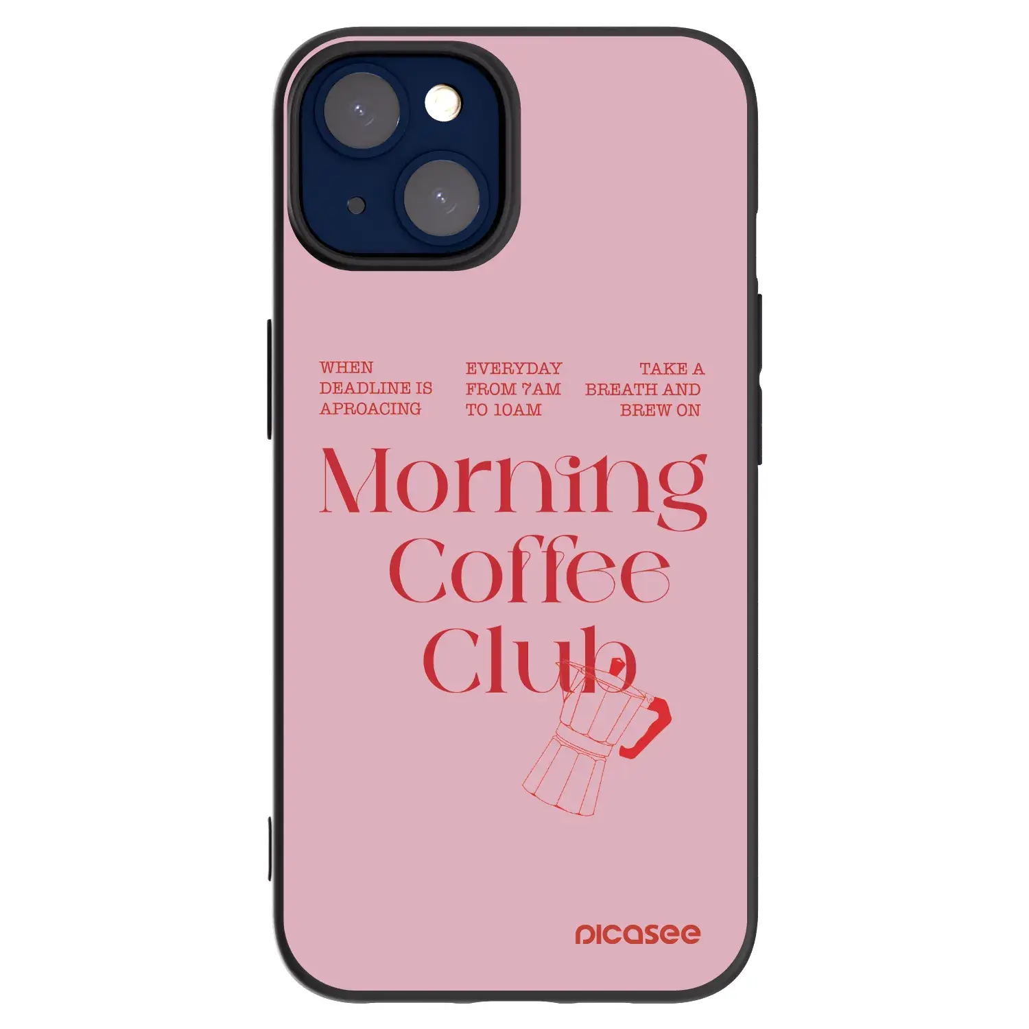 Silikonový černý obal pro Apple iPhone 14 - Morning