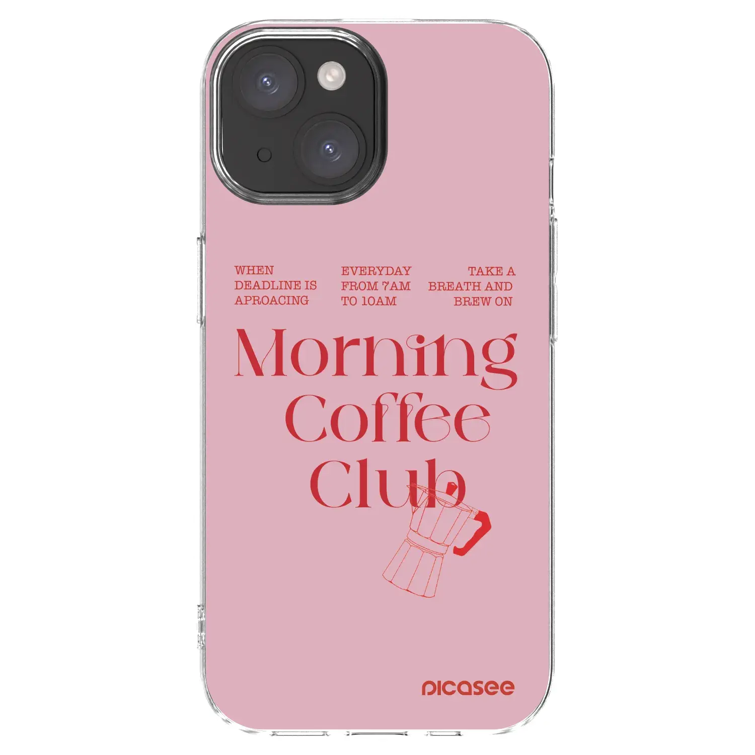 Silikonový průhledný obal pro Apple iPhone 15 - Morning