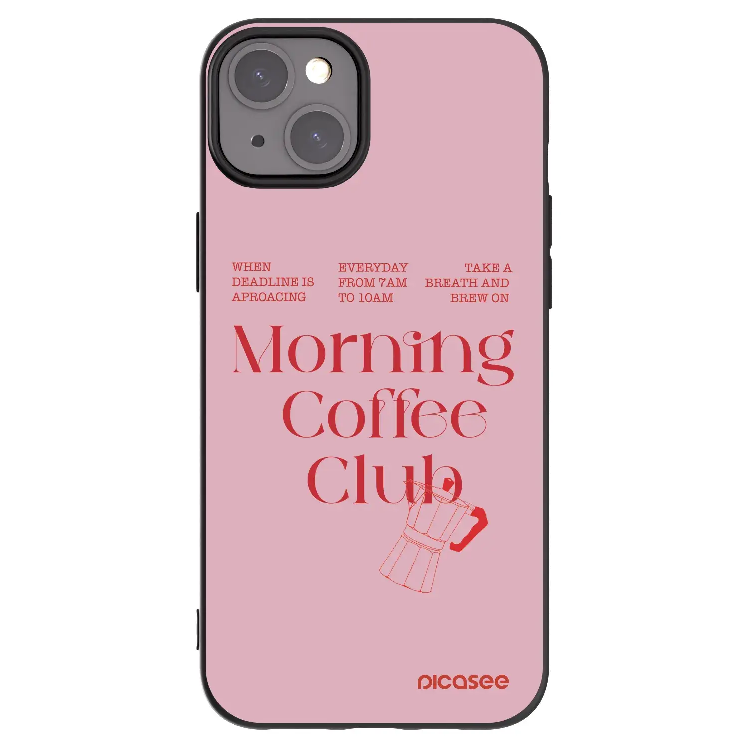 Silikonový černý obal pro Apple iPhone 15 Plus - Morning