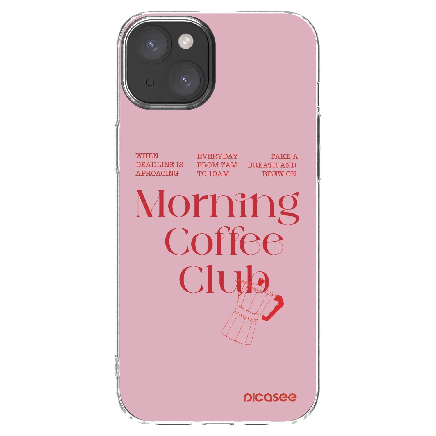 Silikonový průhledný obal pro Apple iPhone 15 Plus - Morning